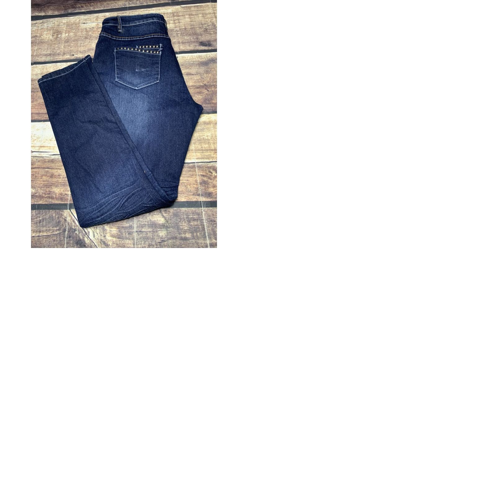 Vintage Hipstar Womens Blue Skinny Jeans 36 x 32 Size 18 Bling Pockets Denim Pants Regular Inseam 32 Womens Size 40" / US 18 - 9 Thumbnail