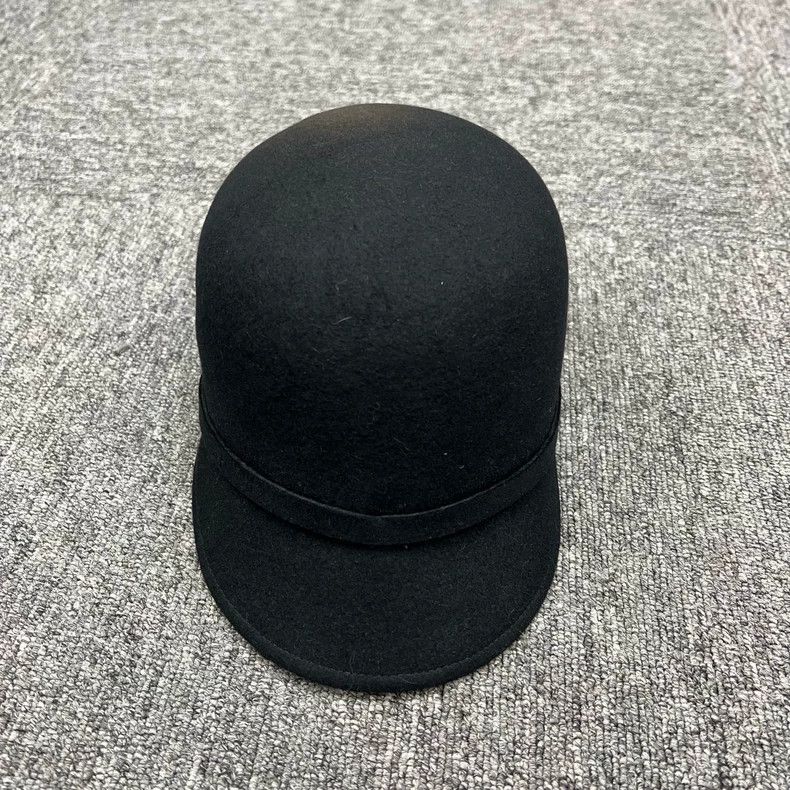 Dior Dior Size58 Black logo label felt short brim equestrian hat Size ONE SIZE - 2 Thumbnail