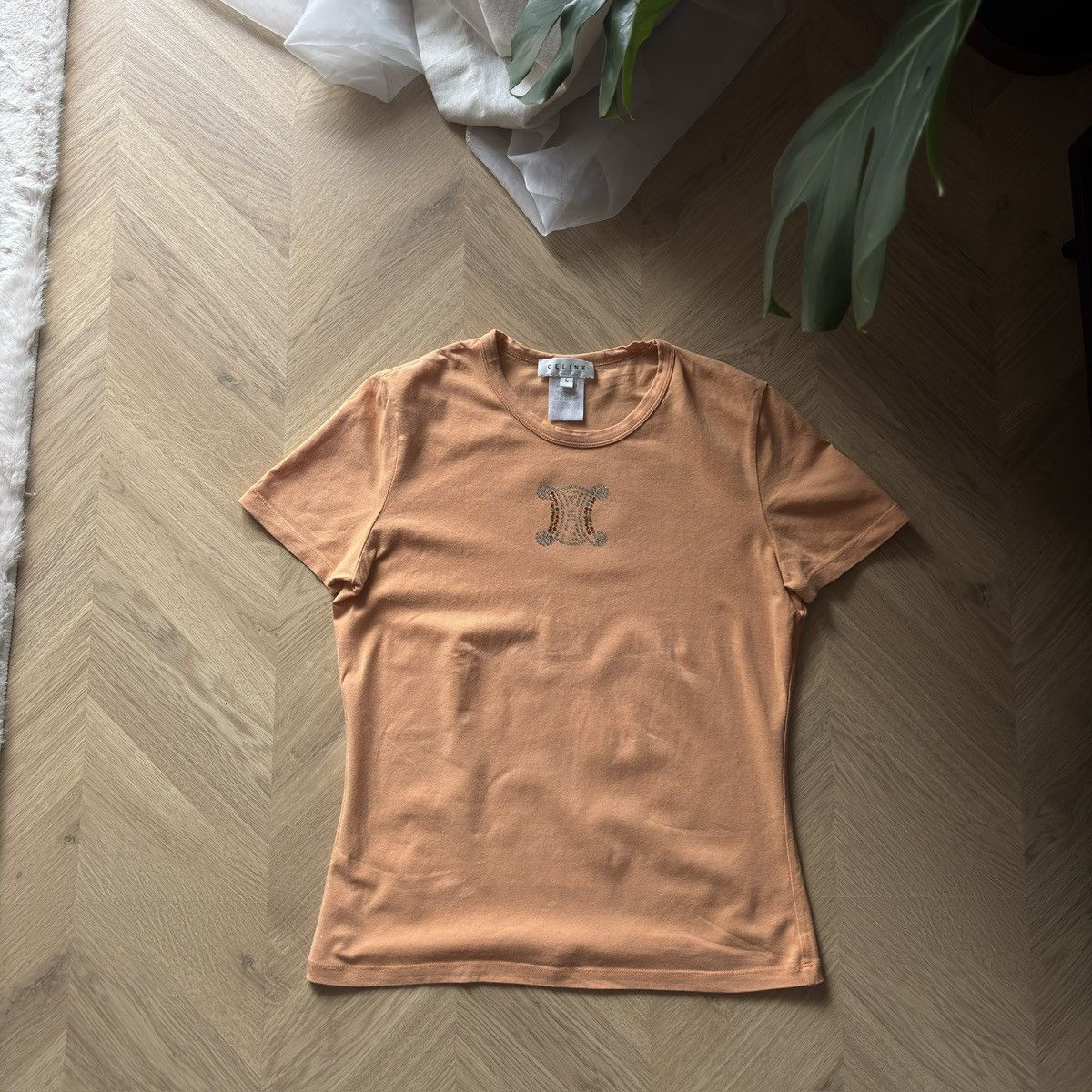 Celine × Vintage Y2k 00s Vintage Celine sequins tee Size L / US 10 / IT 46 - 1 Thumbnail