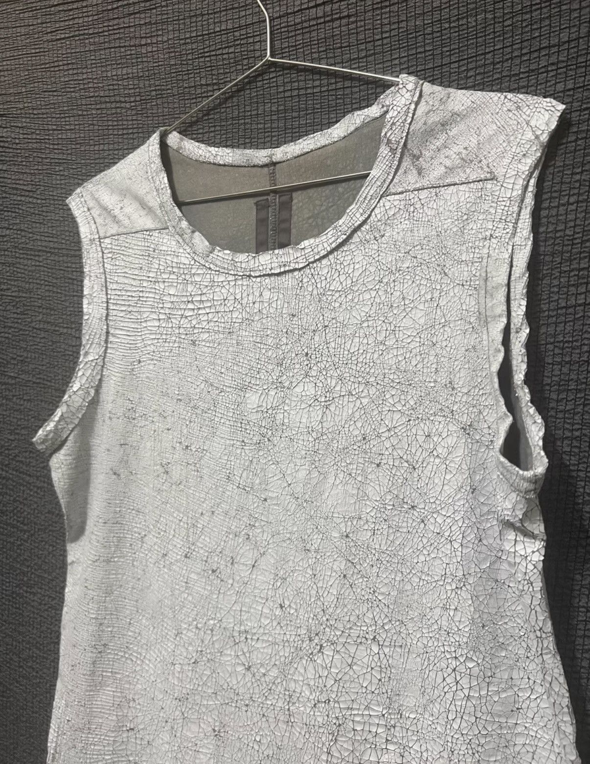 Rick Owens Rick Owens Mainline Cracked Coating Tank Top Base Layer Size US XS / EU 42 / 0 - 3 Thumbnail