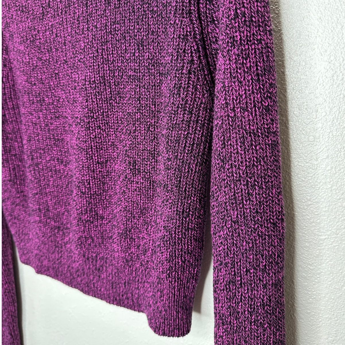 Other NWT Bobiblack Black Berry Marled VNeck Long Sleeve Sweater S Size S / US 4 / IT 40 - 5 Thumbnail