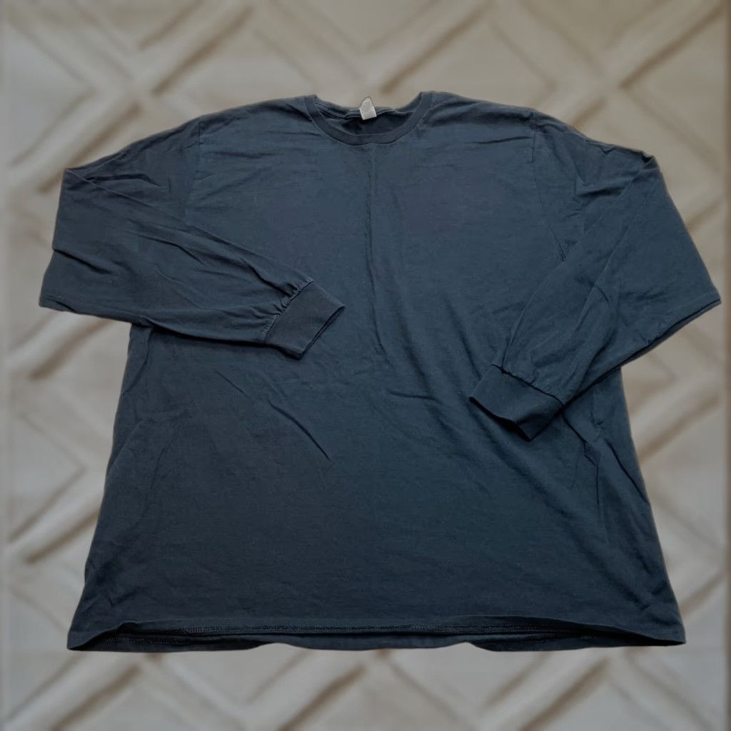 Fruit Of The Loom Fruit of the Loom Shirt Mens 2XL Black Cotton Adult Basic Long Sleeve Crew Tee Size US XXL / EU 58 / 5 - 1 Thumbnail