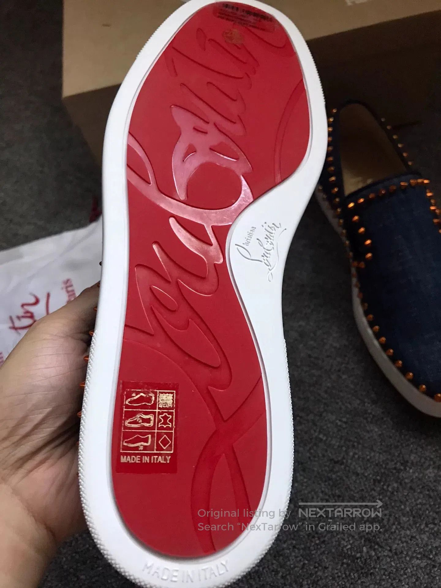 Christian Louboutin Christian Louboutin Denim Studded Red Sole Shoes. Size US 9.5 / EU 42-43 - 6 Thumbnail