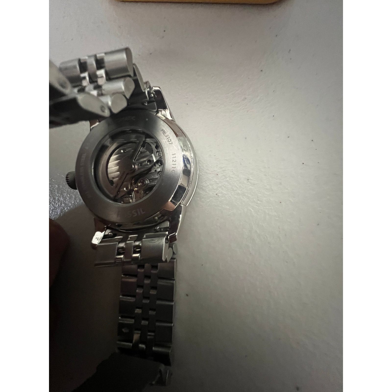 Fossil Fossil ME3107 Townsman Black Dial Silver Steel Strap Watch Size ONE SIZE - 7 Thumbnail