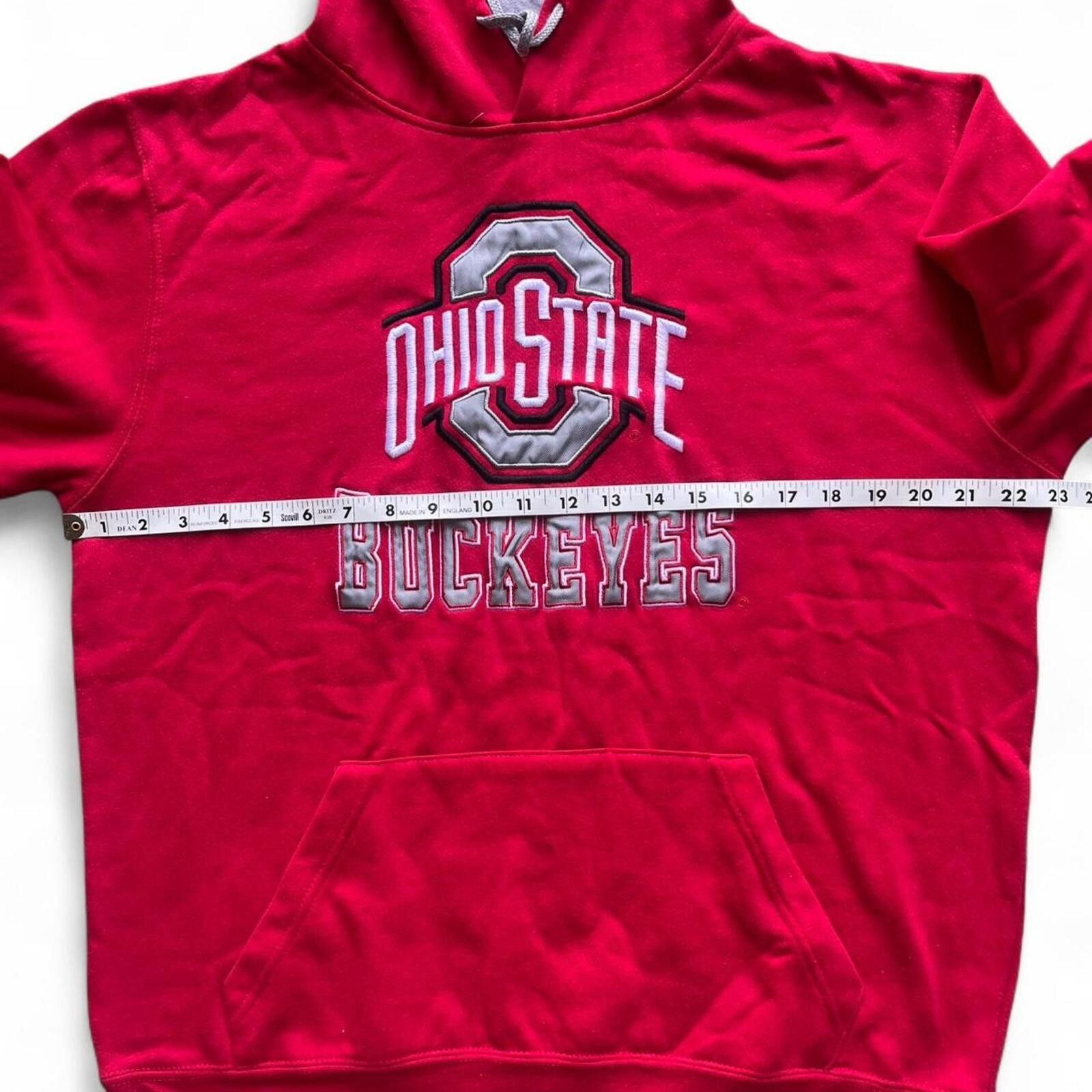 Colosseum Athletics Embroidered OSU Ohio State Buckeyes Big Logo Hoodie Size L Size US L / EU 52-54 / 3 - 5 Thumbnail