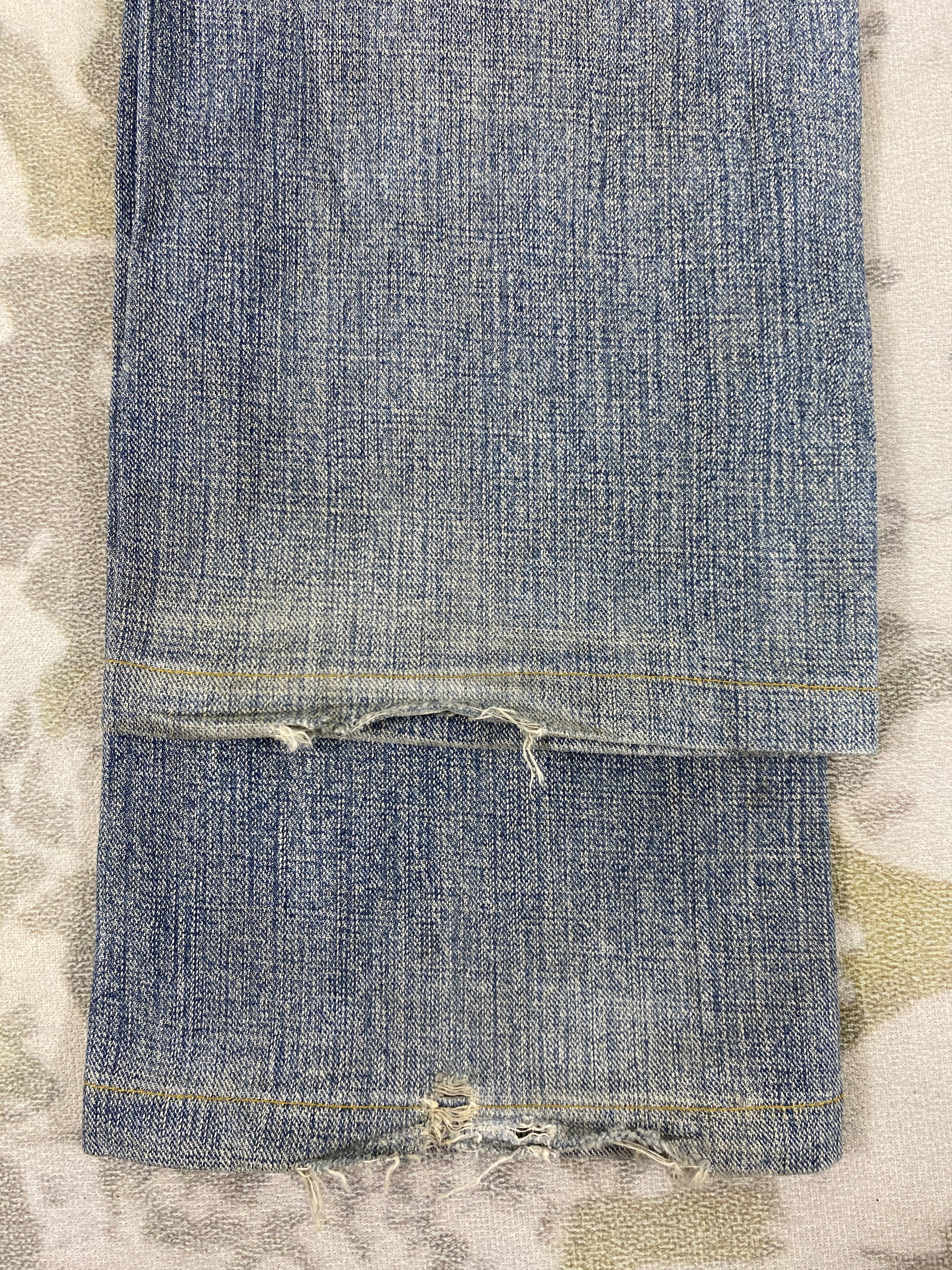Hysteric Glamour Distressed Blue Vintage Replay Flare Jeans 32x29.5- JN3582 Size US 32 / EU 48 - 12 Thumbnail