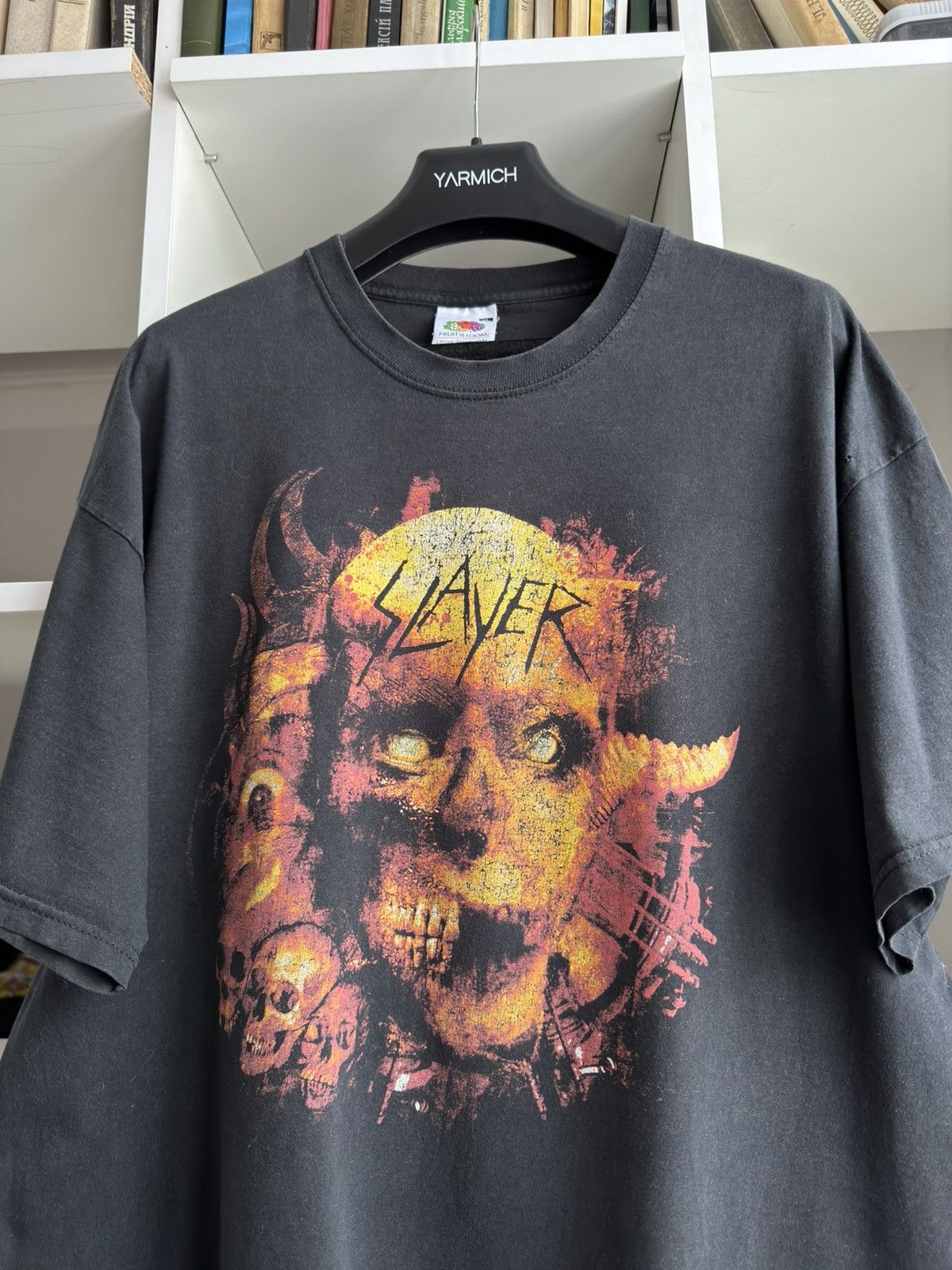 Band Tees Vintage 2003 SLAYER BURNING SKULL BAND TEE Size US XL / EU 56 / 4 - 6 Thumbnail