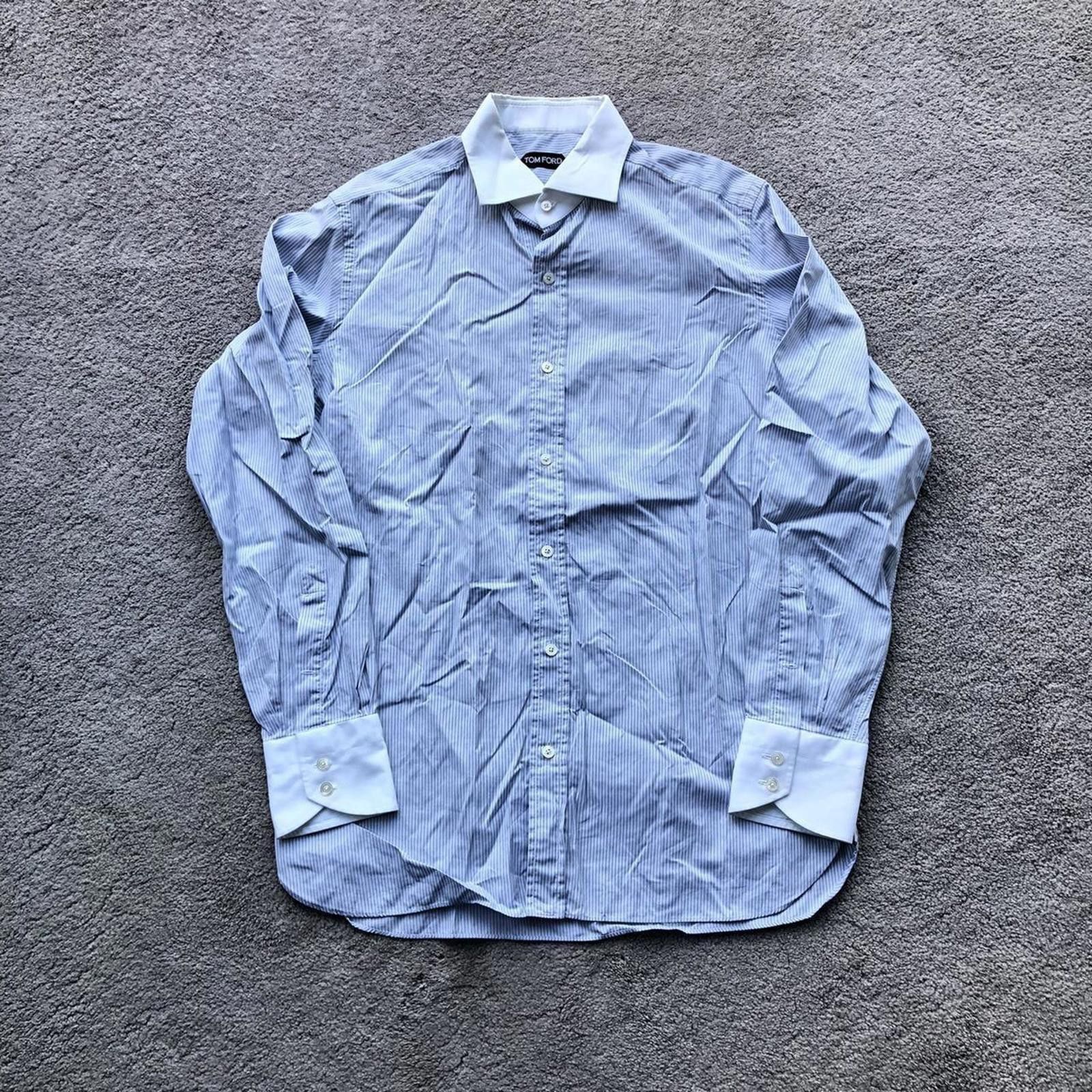 Tom Ford Tom Ford Pinstripe Dress Button Up Shirt Size US M / EU 48-50 / 2 - 1 Thumbnail