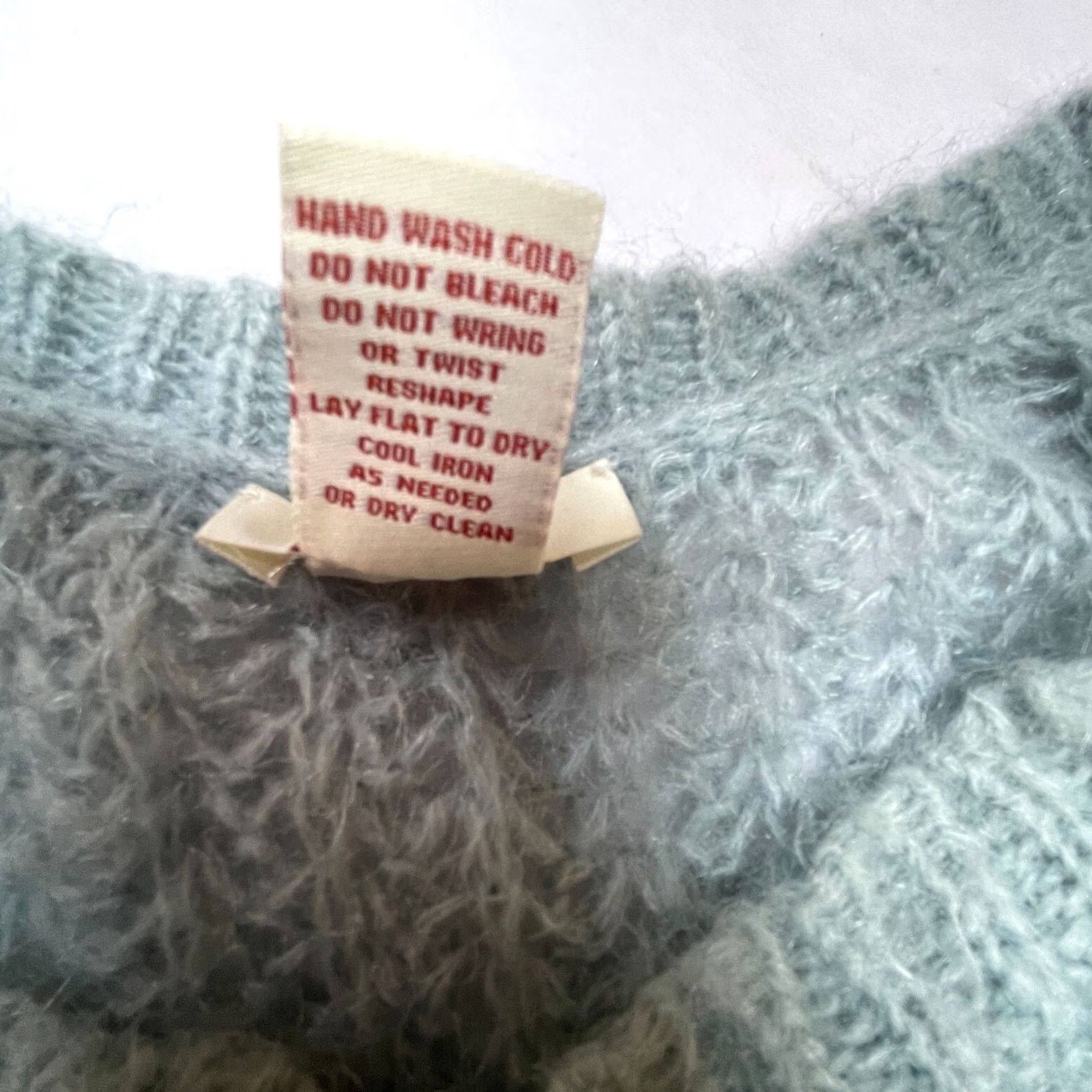 Vintage Sundance Womens Blue Mohair Lambswool Pullover Sweater Medium Knitted Hi-Low Hem Size M / US 6-8 / IT 42-44 - 4 Thumbnail