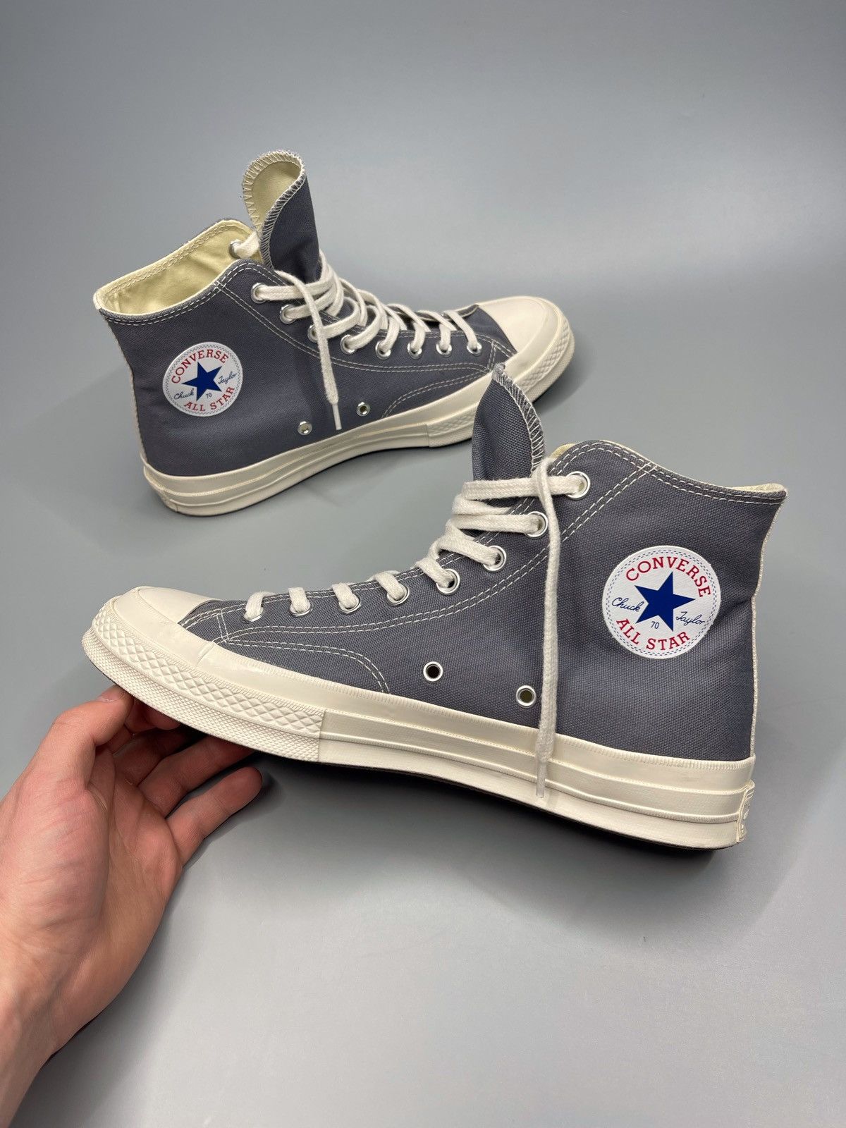 Comme des Garcons × Converse Comme Des Garcons x Converse Hi Top Sneakers Size US 9.5 / EU 42-43 - 5 Thumbnail