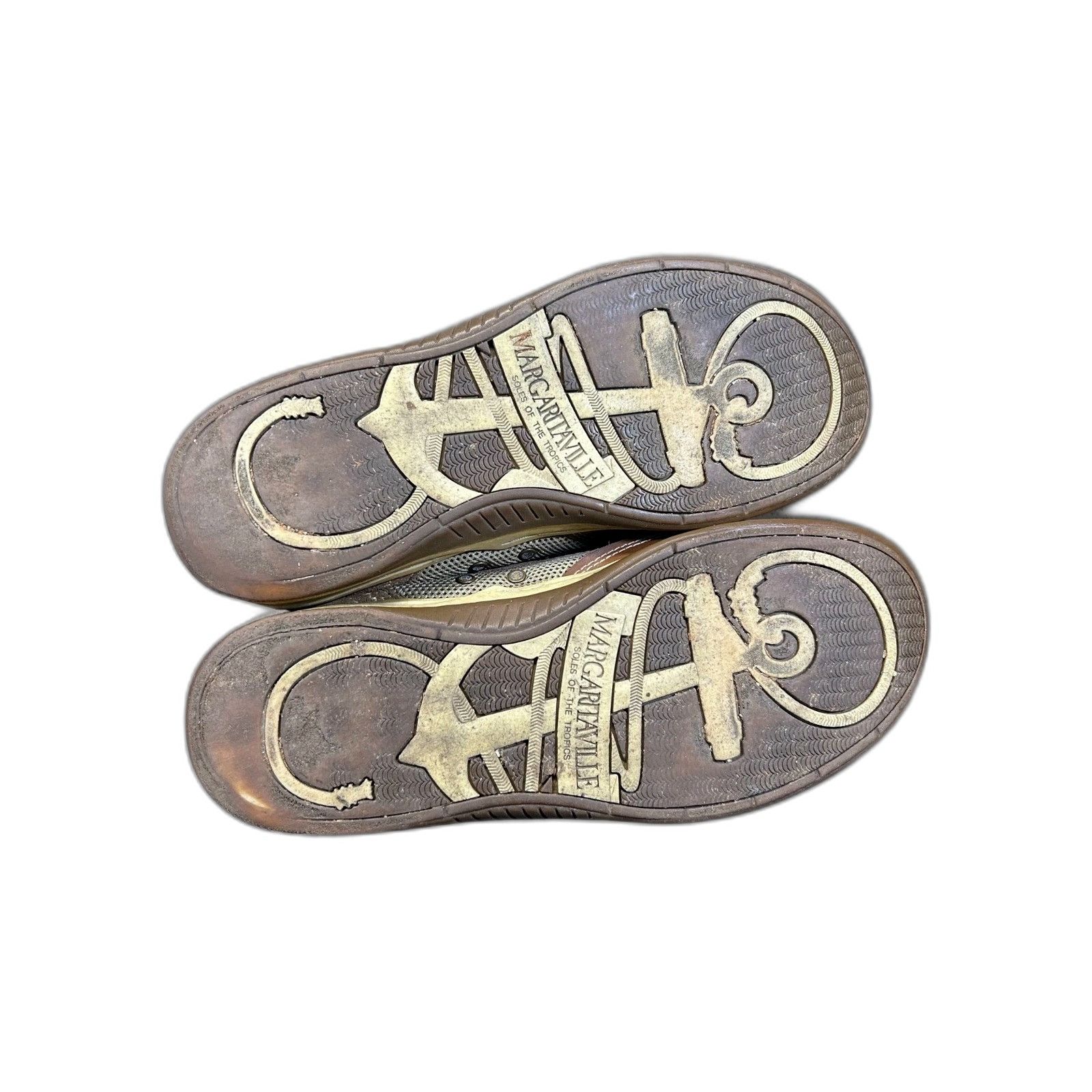 Vintage Margaritaville Anchor Brown Leather Lace Up Slip-On Boat Sho Size US 12 / EU 45 - 9 Thumbnail