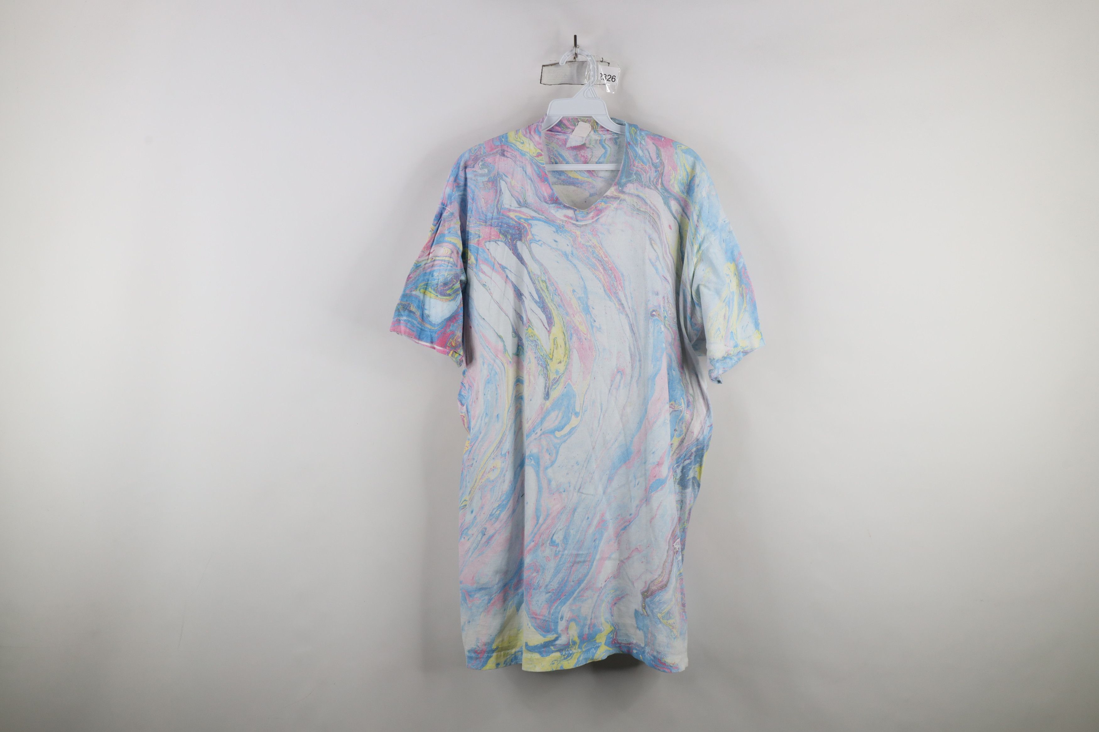 Vintage Vintage 90s Streetwear Paint Tie Dye Shot Sleeve T-Shirt USA Size US XXL / EU 58 / 5 - 1 Thumbnail