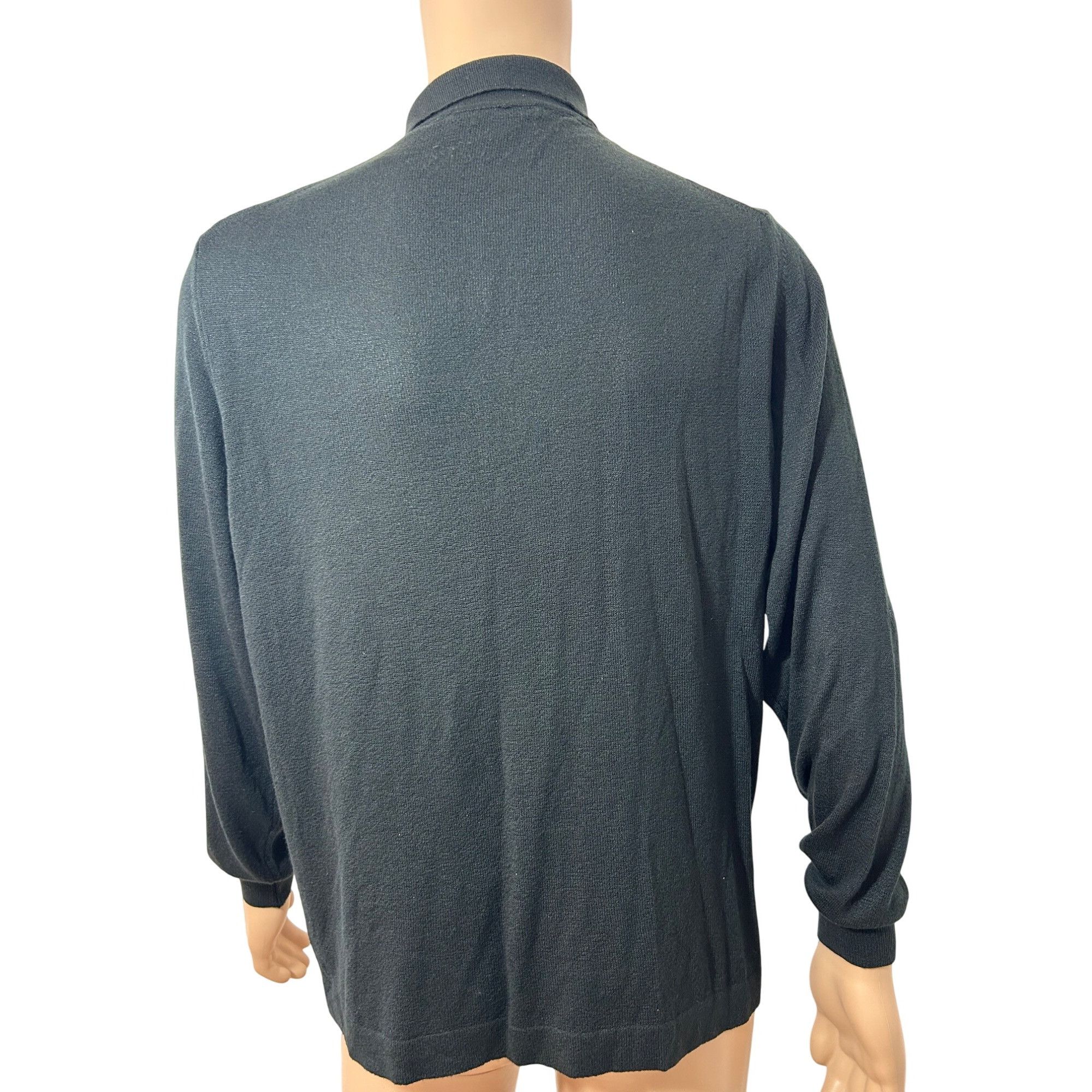 Pronto Uomo Pronto Uomo Men’s Vtg Black Sweater M Italy Collared 2- Butt Size US M / EU 48-50 / 2 - 3 Thumbnail
