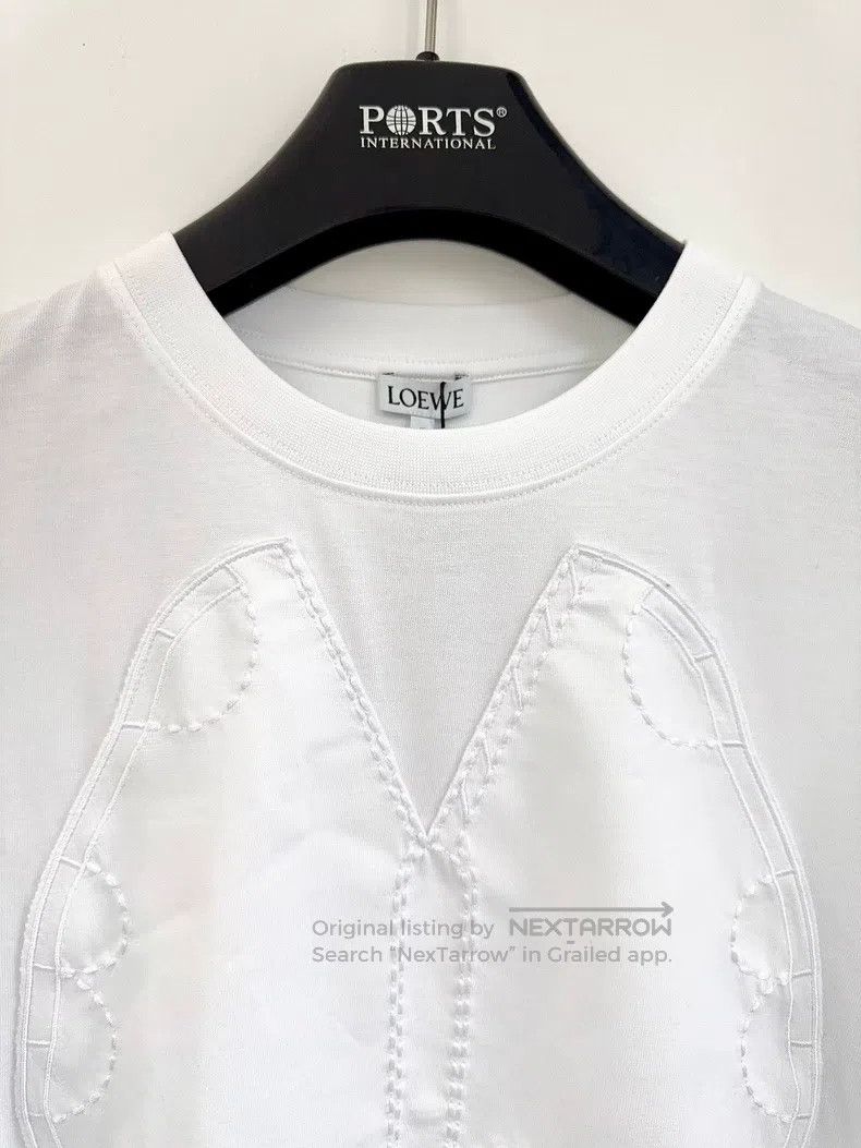 Loewe Loewe White Pure Cotton Short Sleeve T-Shirt Size XXS / US 00 / IT 34 - 4 Thumbnail