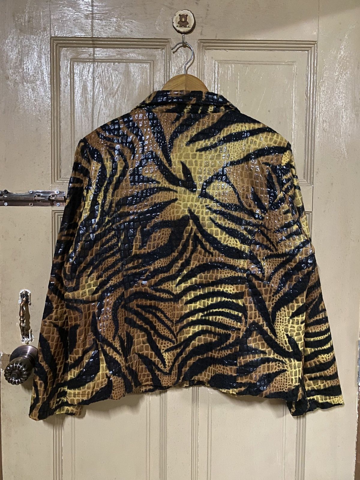 Designer × If Six Was Nine Vintage Selene Sport Tiger Print Faux Snakeskin Jacket Size XL / US 12-14 / IT 48-50 - 8 Thumbnail