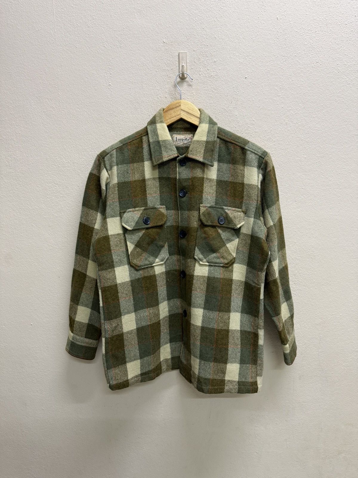 Vintage Vintage Leo polta Men's Sports Plaid Wool Button Up Shirt Size US M / EU 48-50 / 2 - 14 Thumbnail