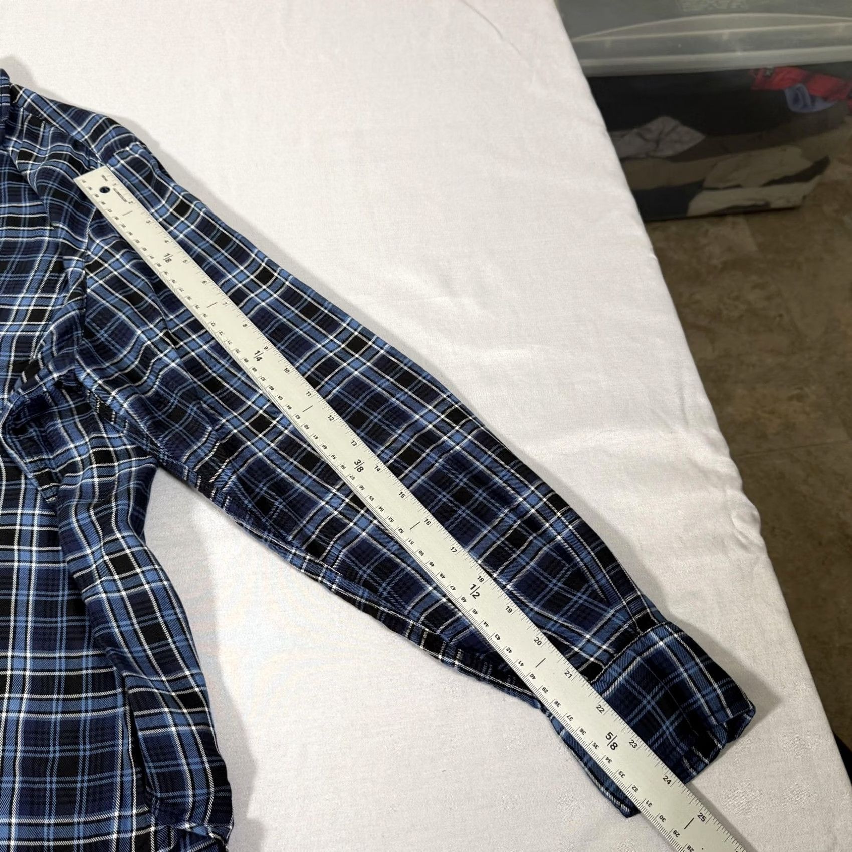 Frank & Eileen Frank & Eileen Button-Up Shirt Women Large Blue Plaid Modal Italy Eileen Relaxed Lightweight Casual Vintage No Size L / US 10 / IT 46 - 7 Thumbnail