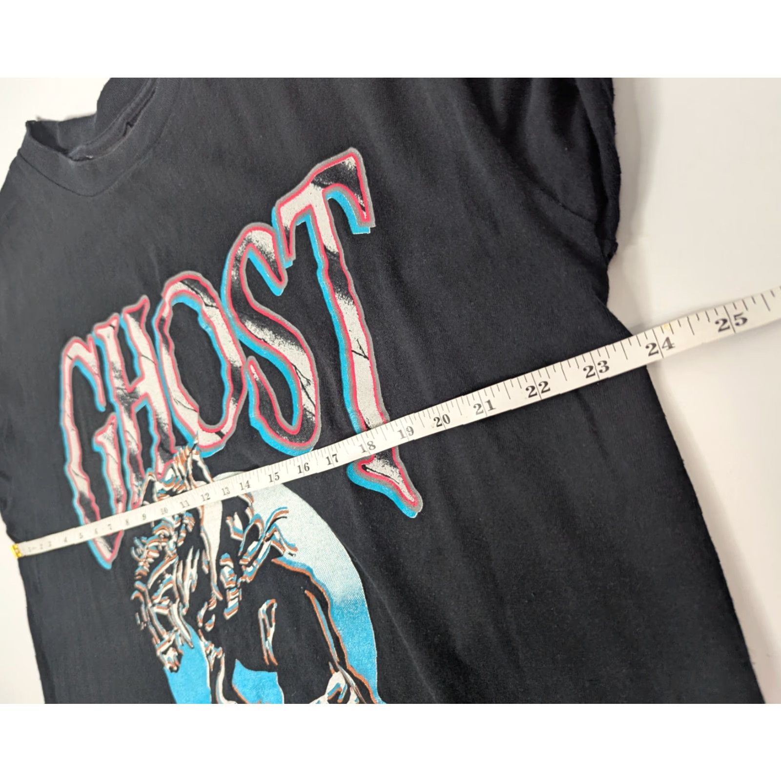 Vintage VINTAGE Frontier Series Ghost Trails Horse Rider Shirt XL Black Unisex Adults Crew Neck Short Sleeve USA Made 80s 90s Mens Womens Boys Girls Size US L / EU 52-54 / 3 - 5 Thumbnail