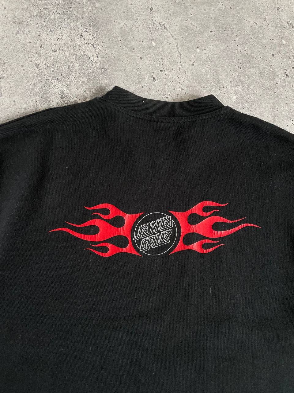 Santa Cruz Skateboards × Vintage 90’s Santa Cruz Skateboarding Sweatshirt Flame Logo USA Size US M / EU 48-50 / 2 - 2 Thumbnail