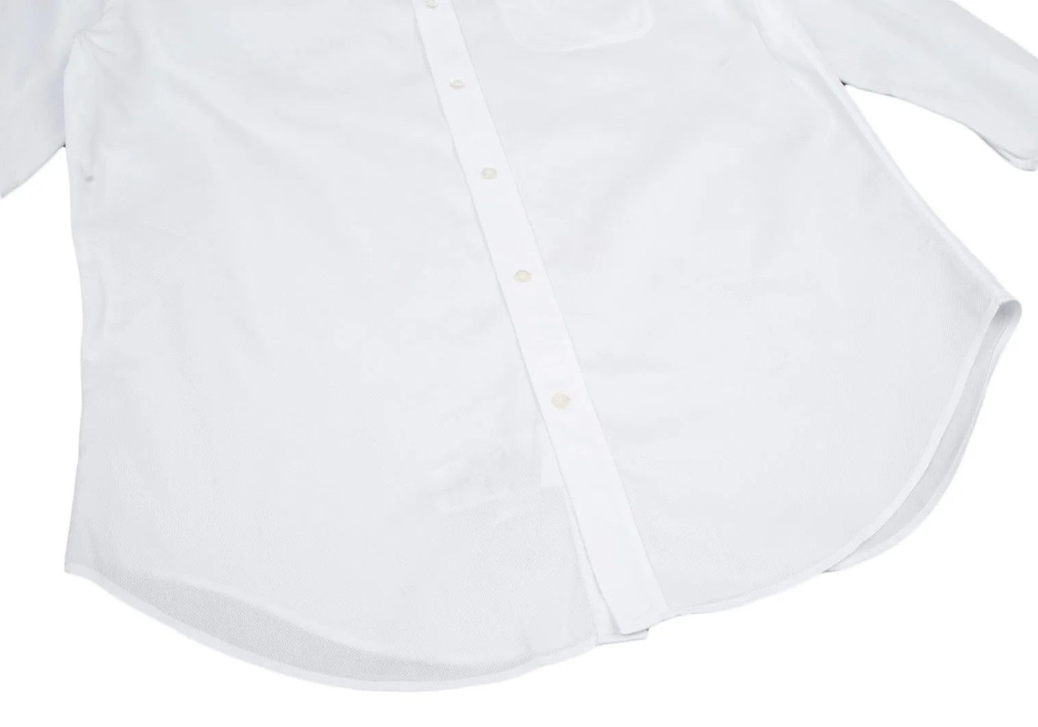 Emporio Armani Cotton Dobby Button-Down Shirt in White, Size 42 Size US XS / EU 42 / 0 - 10 Thumbnail