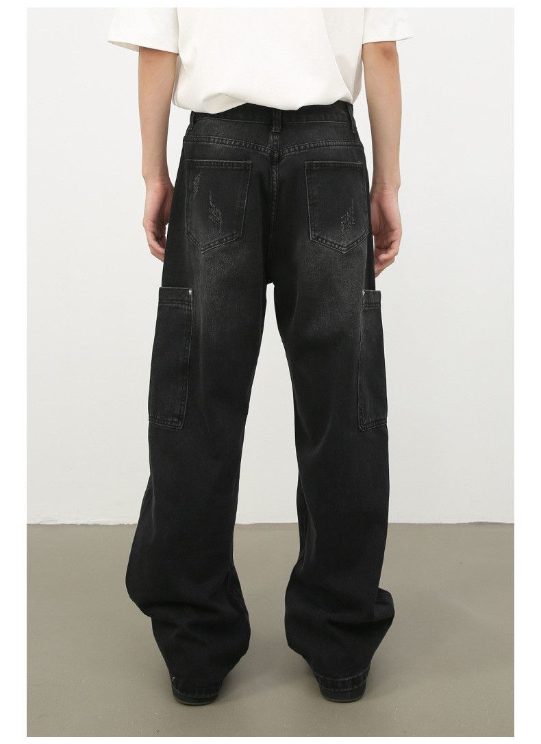 Japanese Brand American style trendy multi-pocket loose cargo jeans Size US 34 / EU 50 - 3 Thumbnail