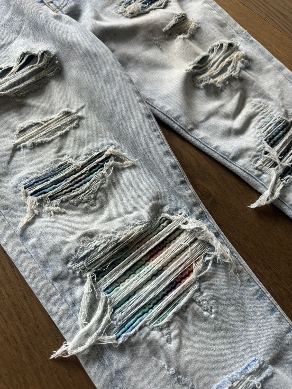 Amiri Amiri Jeans MX1 Tie Dye Distressed Skinny Denim Size US 34 / EU 50 - 3 Thumbnail