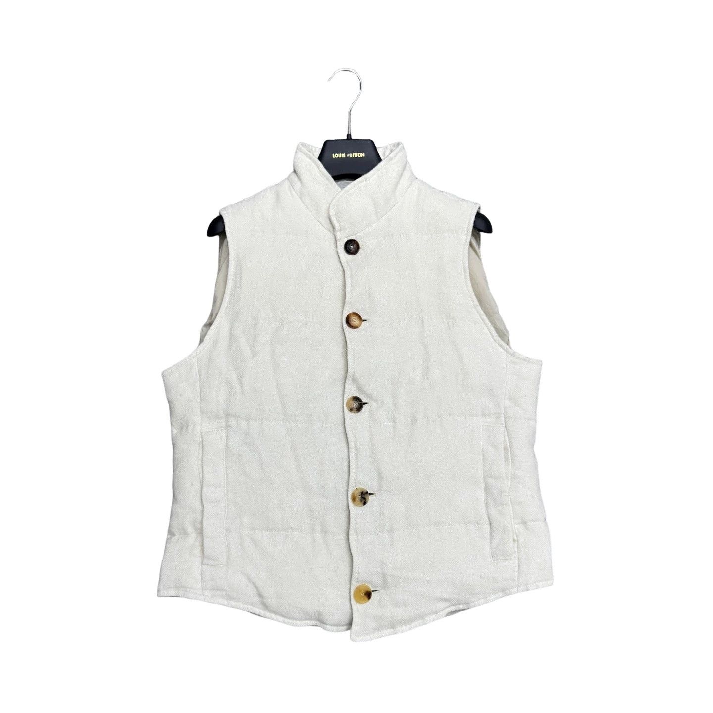 Brunello Cucinelli Brunello Cucinelli Linen Blend Down Vest Size 52 Size US L / EU 52-54 / 3 - 1 Thumbnail