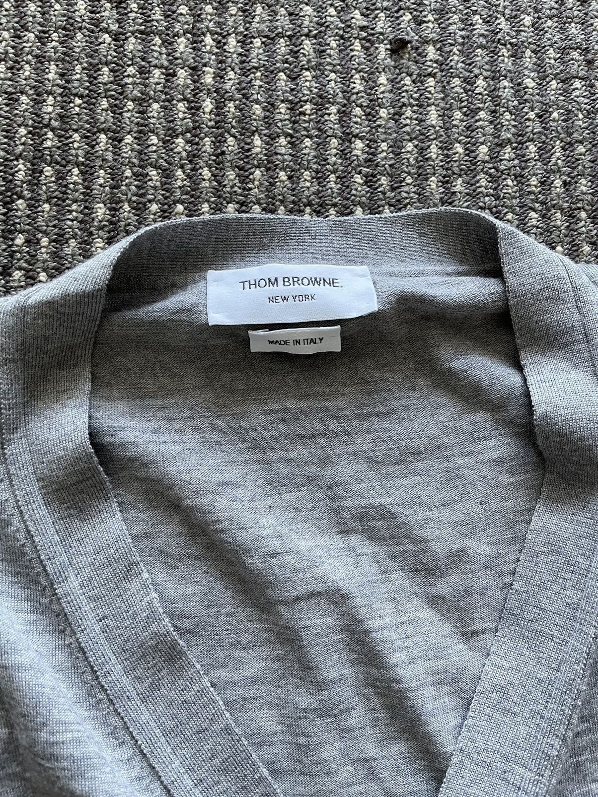 Thom Browne Thom Browne Light Grey Wool Cardigan Size US M / EU 48-50 / 2 - 3 Thumbnail