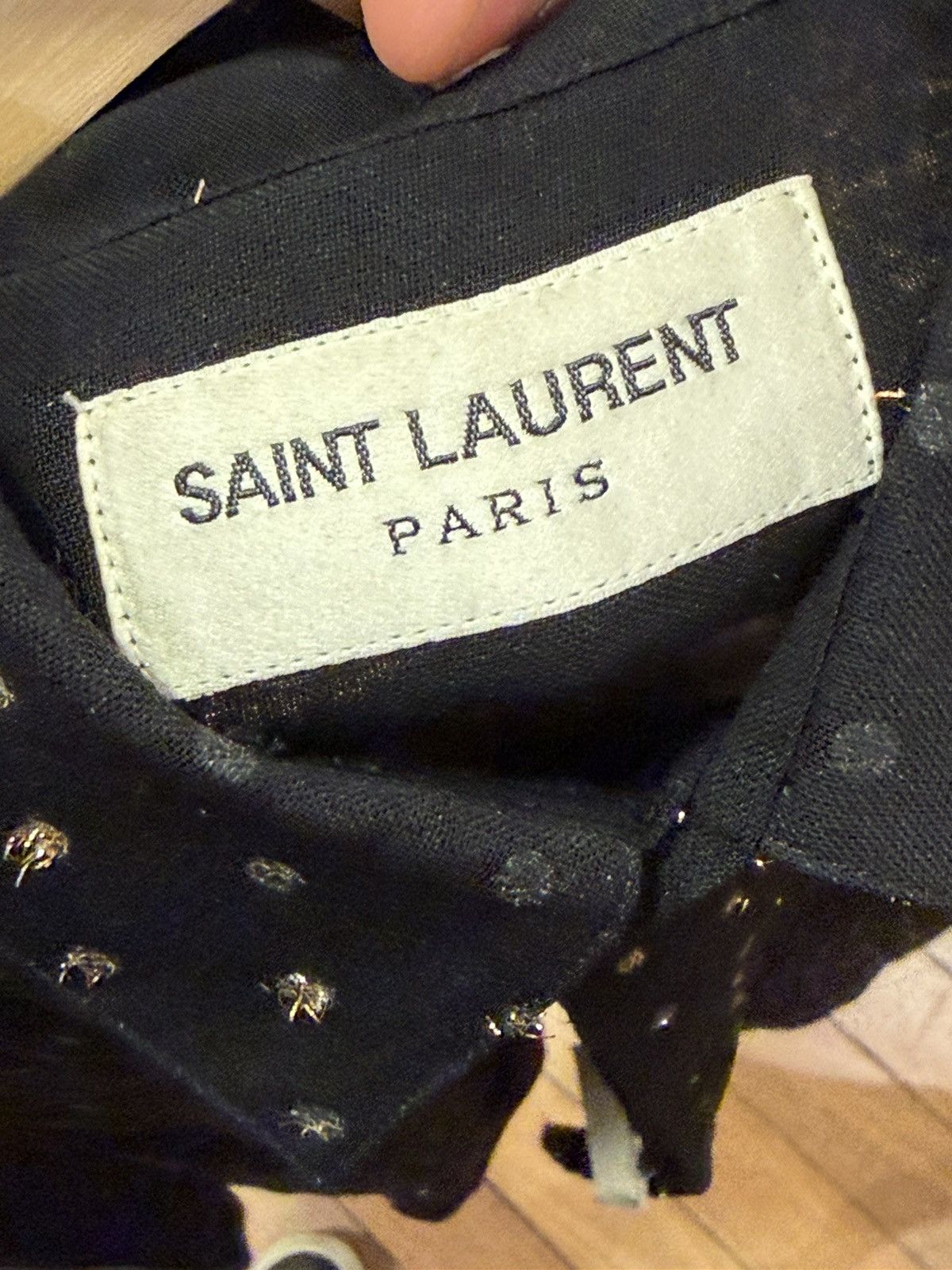 Saint Laurent Paris Saint Laurent Polka Dot Button Up - Black Size US M / EU 48-50 / 2 - 3 Thumbnail