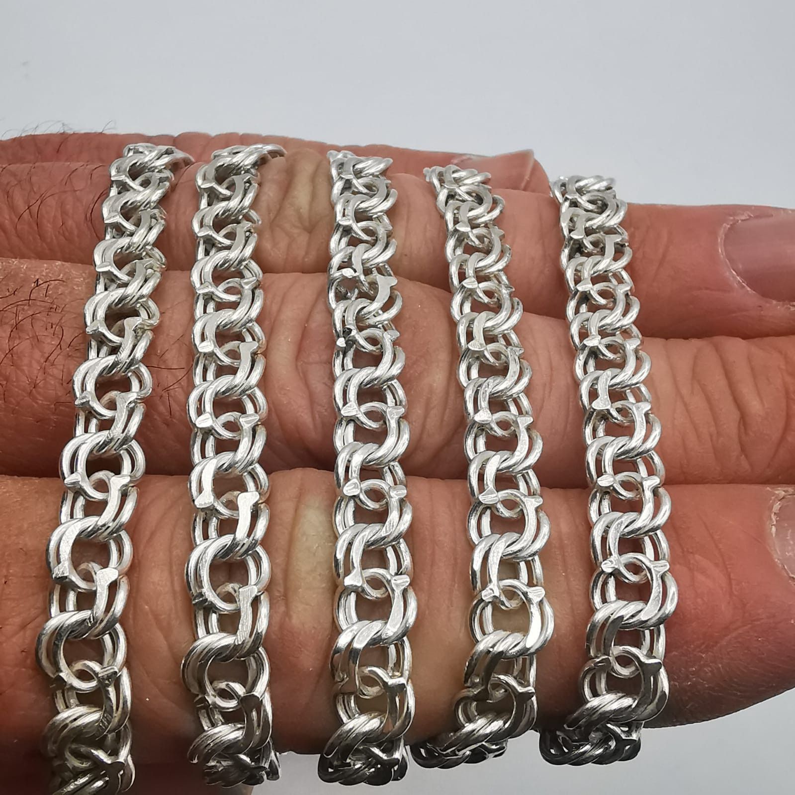Sterling Silver Vintage Chain, 925 Sterling Silver, Signed 38.36g Size ONE SIZE - 7 Thumbnail