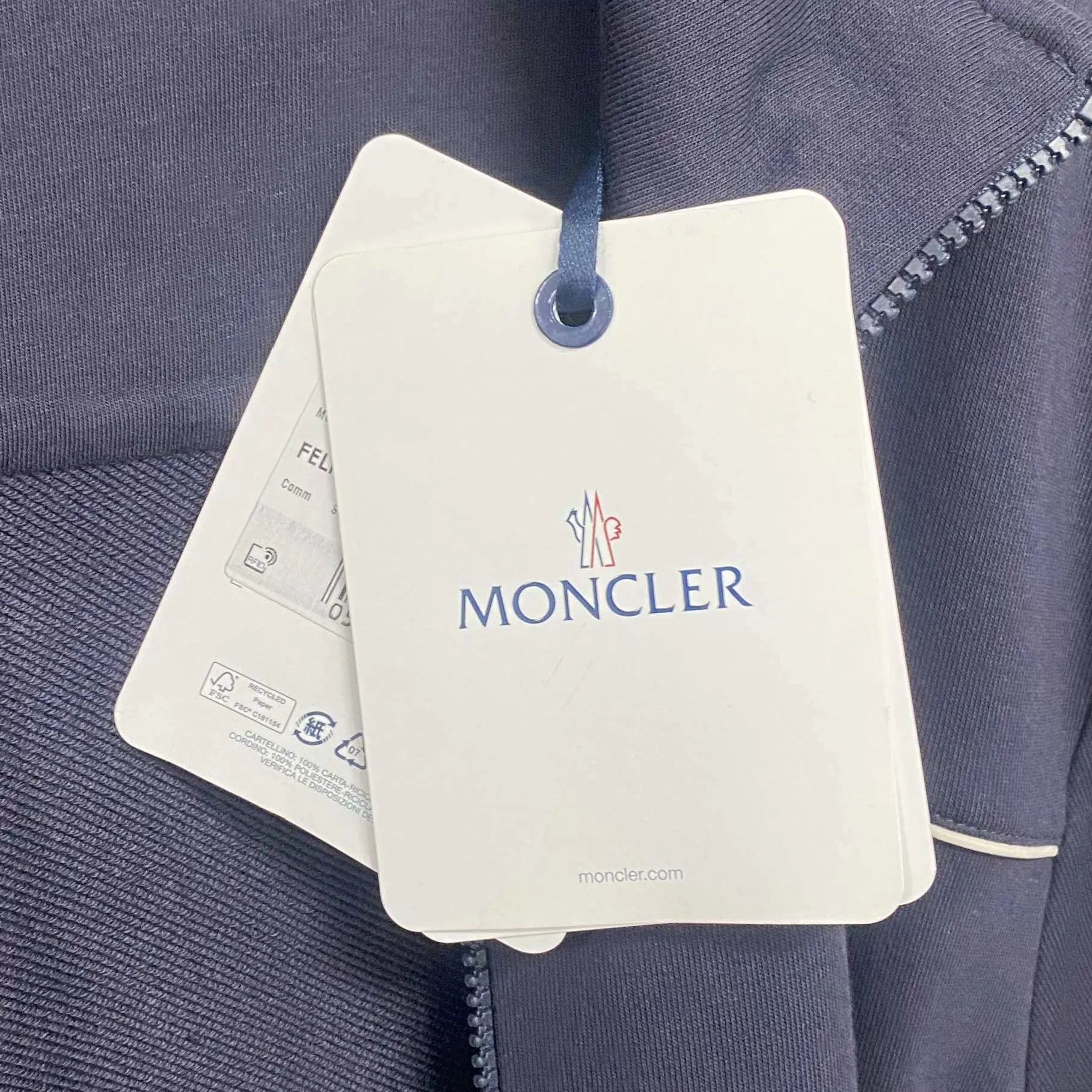 Moncler Moncler New Dark Logo High Neck Sweatshirt XXL Size US XXL / EU 58 / 5 - 5 Thumbnail