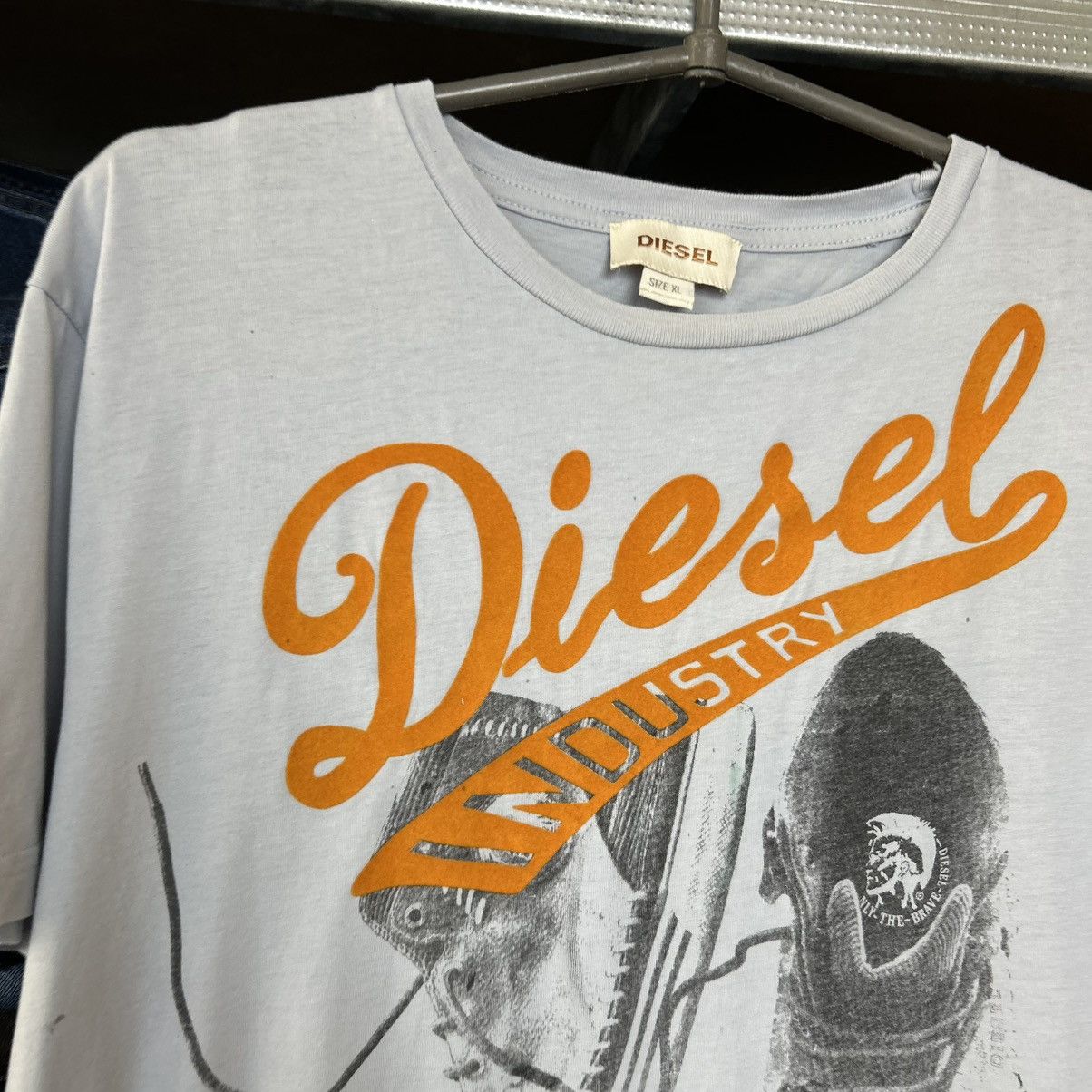 Diesel Mens Diesel Big logo Streetwear y2k japanese tee Size US XL / EU 56 / 4 - 2 Thumbnail