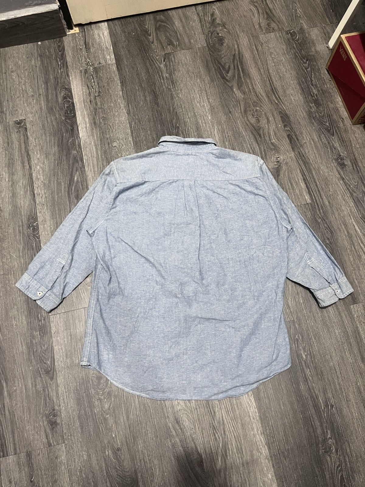 Hysteric Glamour Back Number Button Up Denim Shirt Size L / US 10 / IT 46 - 10 Thumbnail