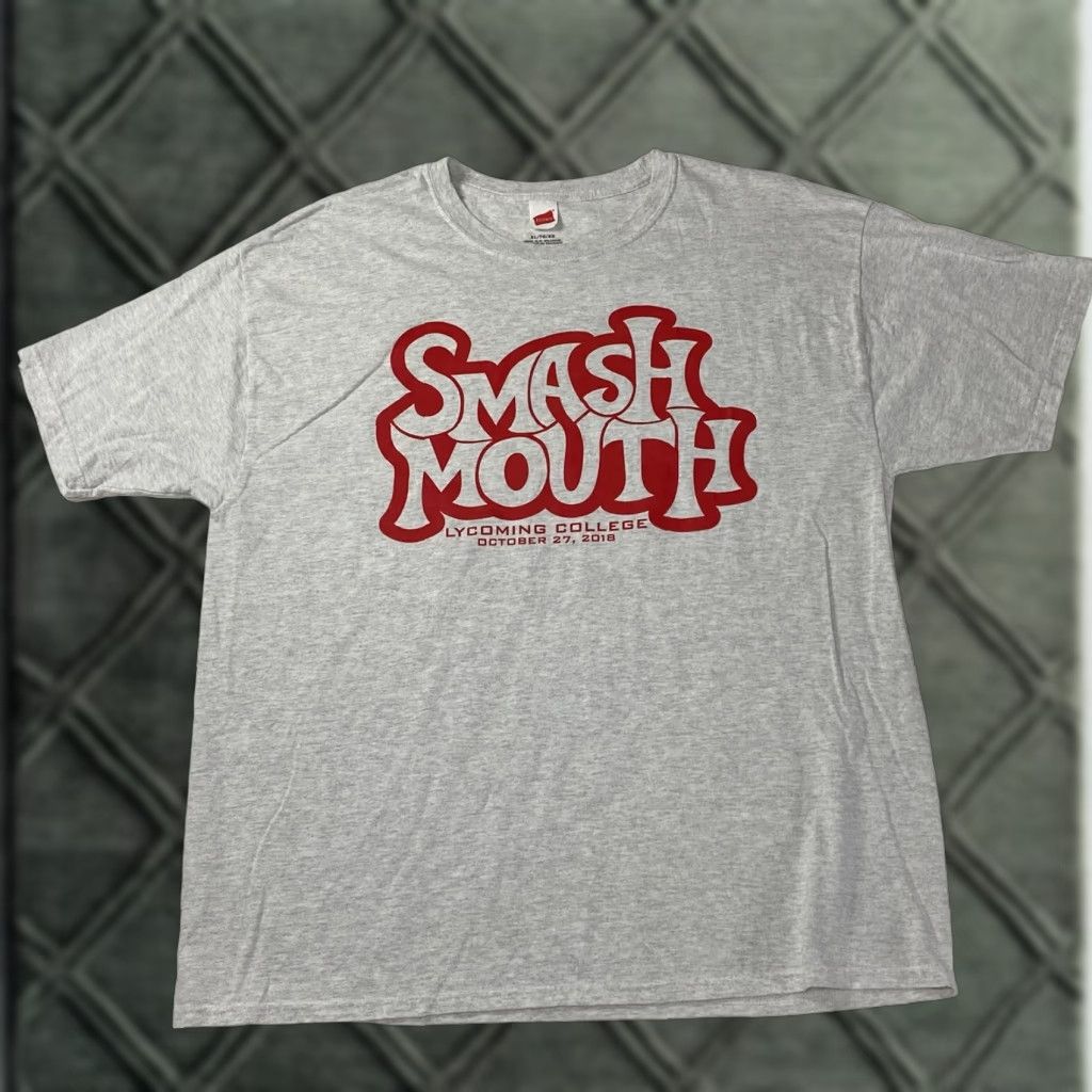Hanes VINTAGE Hanes T-Shirt Smash Mouth Tour Rock Band EVENT STAFF Unisex Adults XL Gray 2018 Short Sleeve Crew Neck Big & Tall Size US XL / EU 56 / 4 - 1 Thumbnail