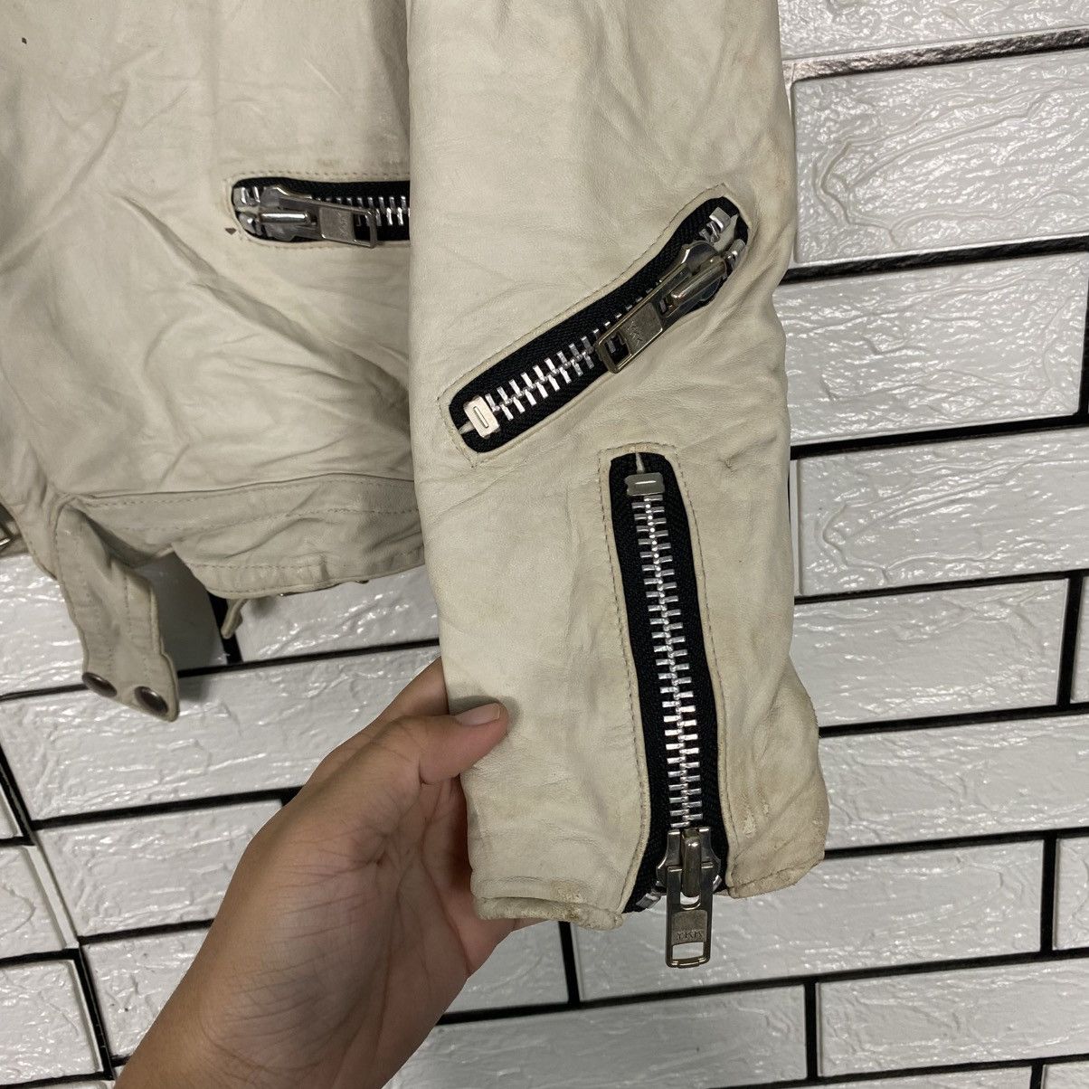 Hysteric Glamour 📌Vintage Double Collar Biker Leather Jacket RNA Inc Size US M / EU 48-50 / 2 - 20 Thumbnail