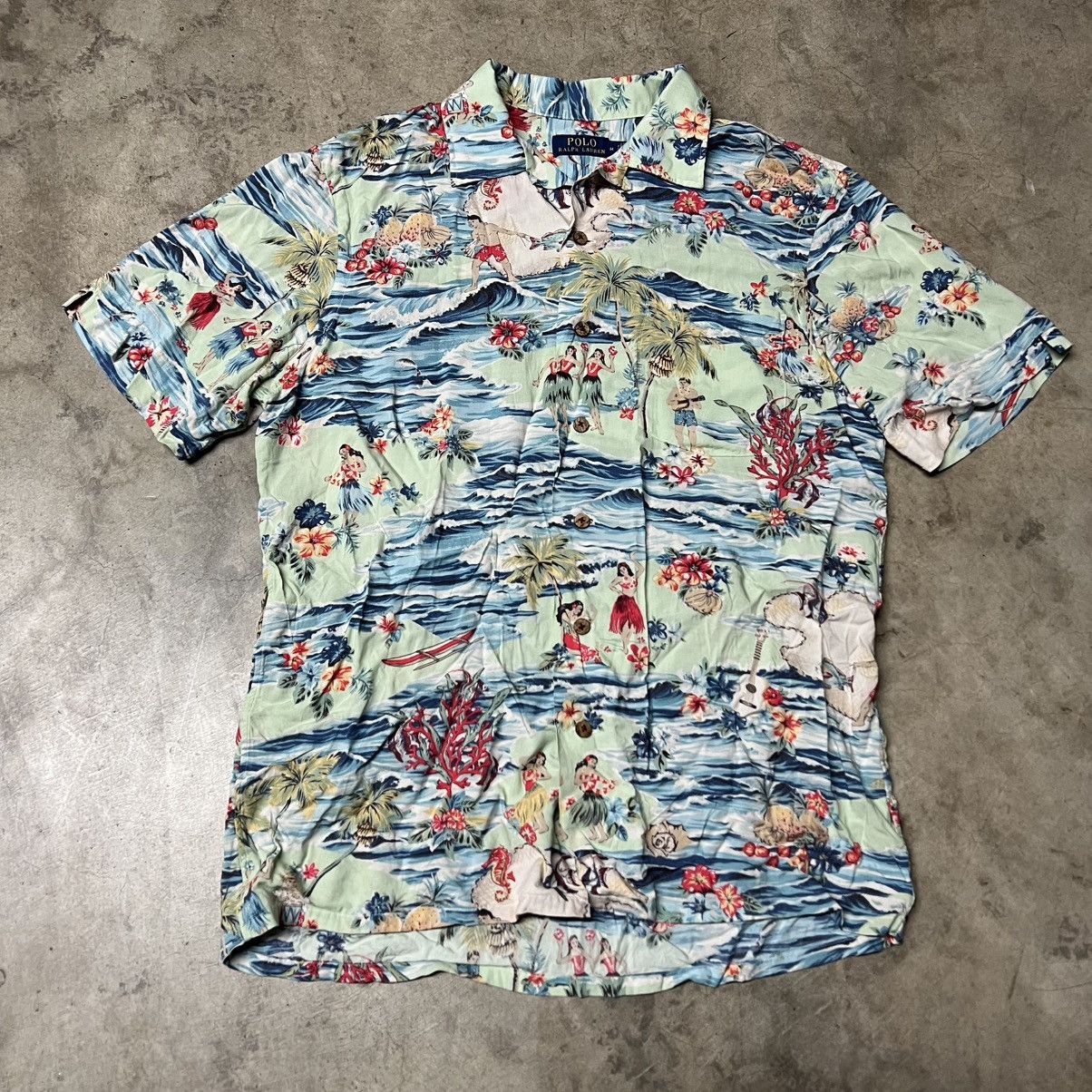 Polo Ralph Lauren × Ralph Lauren Polo Ralph Lauren Beach/Surfing Print Hawaiian Shirt Size US M / EU 48-50 / 2 - 3 Thumbnail