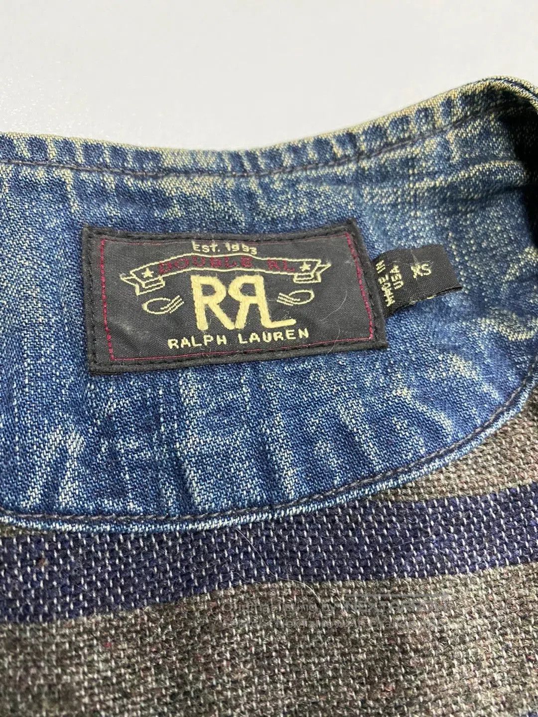 RRL Ralph Lauren vintage rrl denim vest with heavy washing. Size US XS / EU 42 / 0 - 3 Thumbnail
