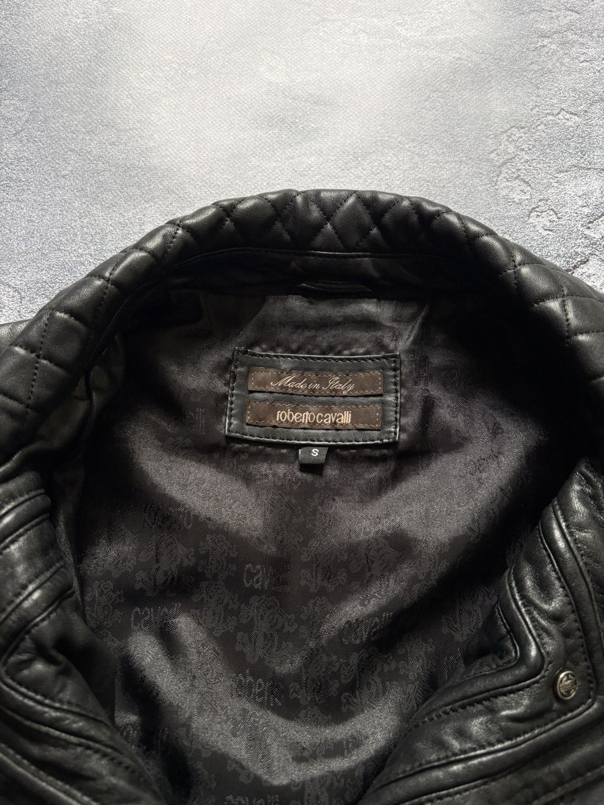 Roberto Cavalli Vintage Roberto Cavalli Avant Garde Biker Leather Jacket Size S / US 4 / IT 40 - 14 Thumbnail