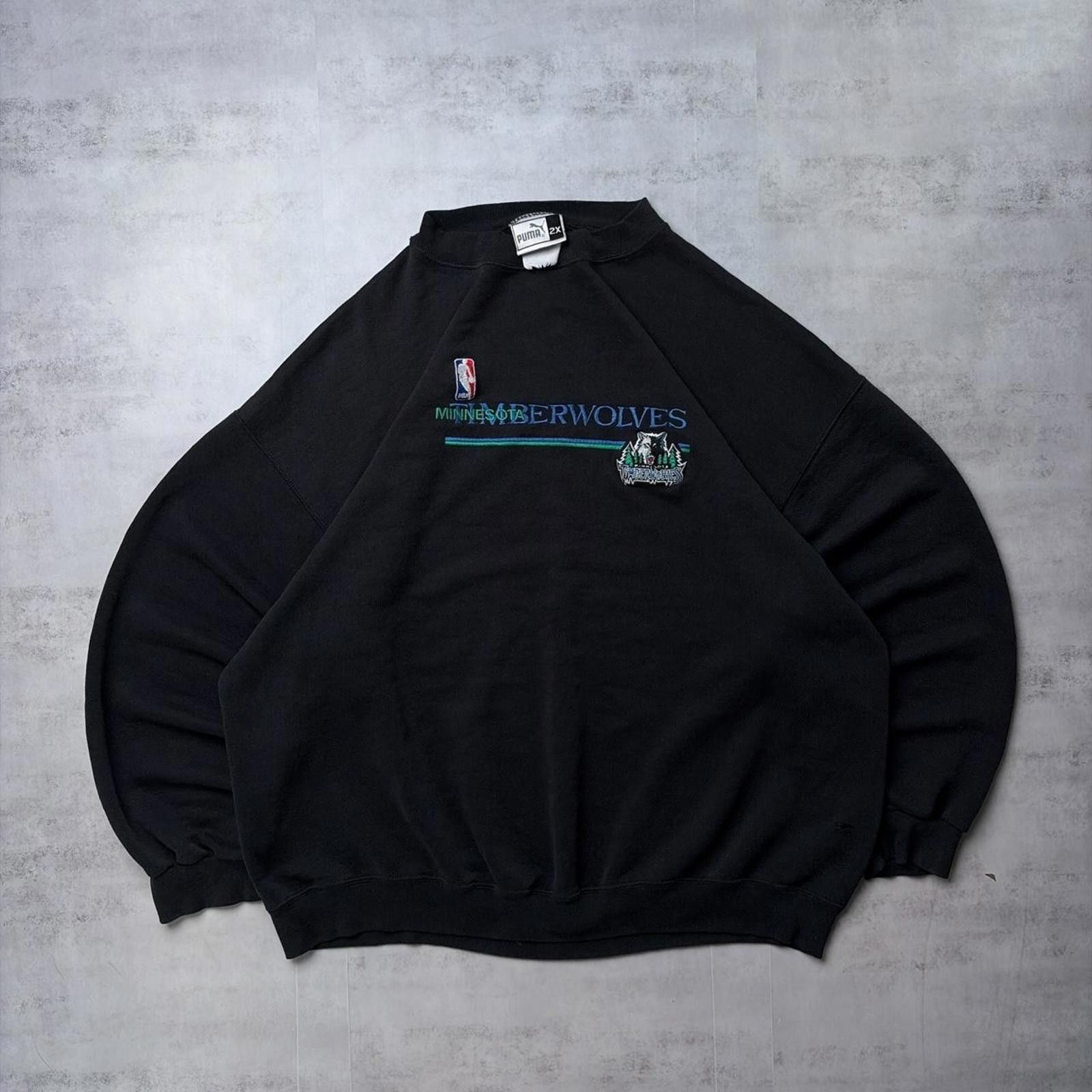 Puma Vintage Puma NBA Werewolves Distressed Boxy Crewneck Sweater Size US XXL / EU 58 / 5 - 1 Thumbnail