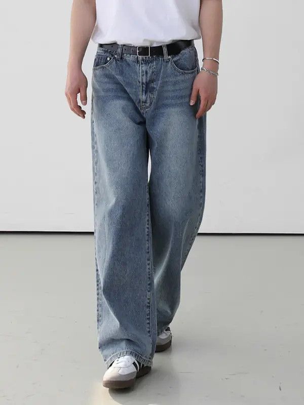 VIBE Blue Baggy Denim Jeans, Wide Leg Loose Jeans Size US 30 / EU 46 - 1 Thumbnail