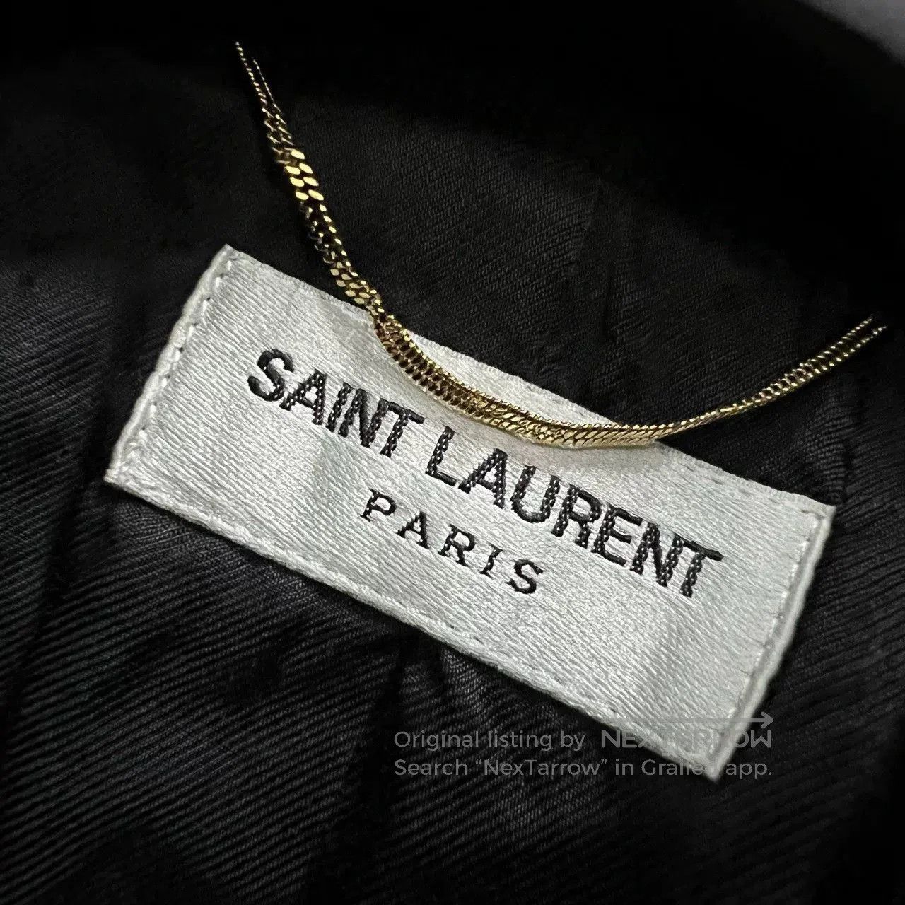 Saint Laurent Paris Saint Laurent Burgundy Paneled Baseball Jacket. Size US M / EU 48-50 / 2 - 4 Thumbnail