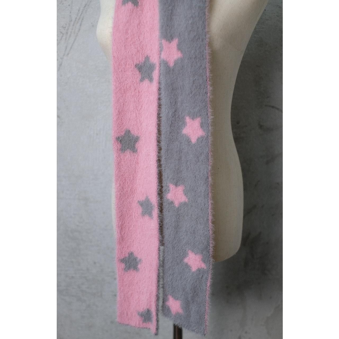 Japanese Brand Rare Vtg Star Pattern Scarf OS Size ONE SIZE - 4 Thumbnail