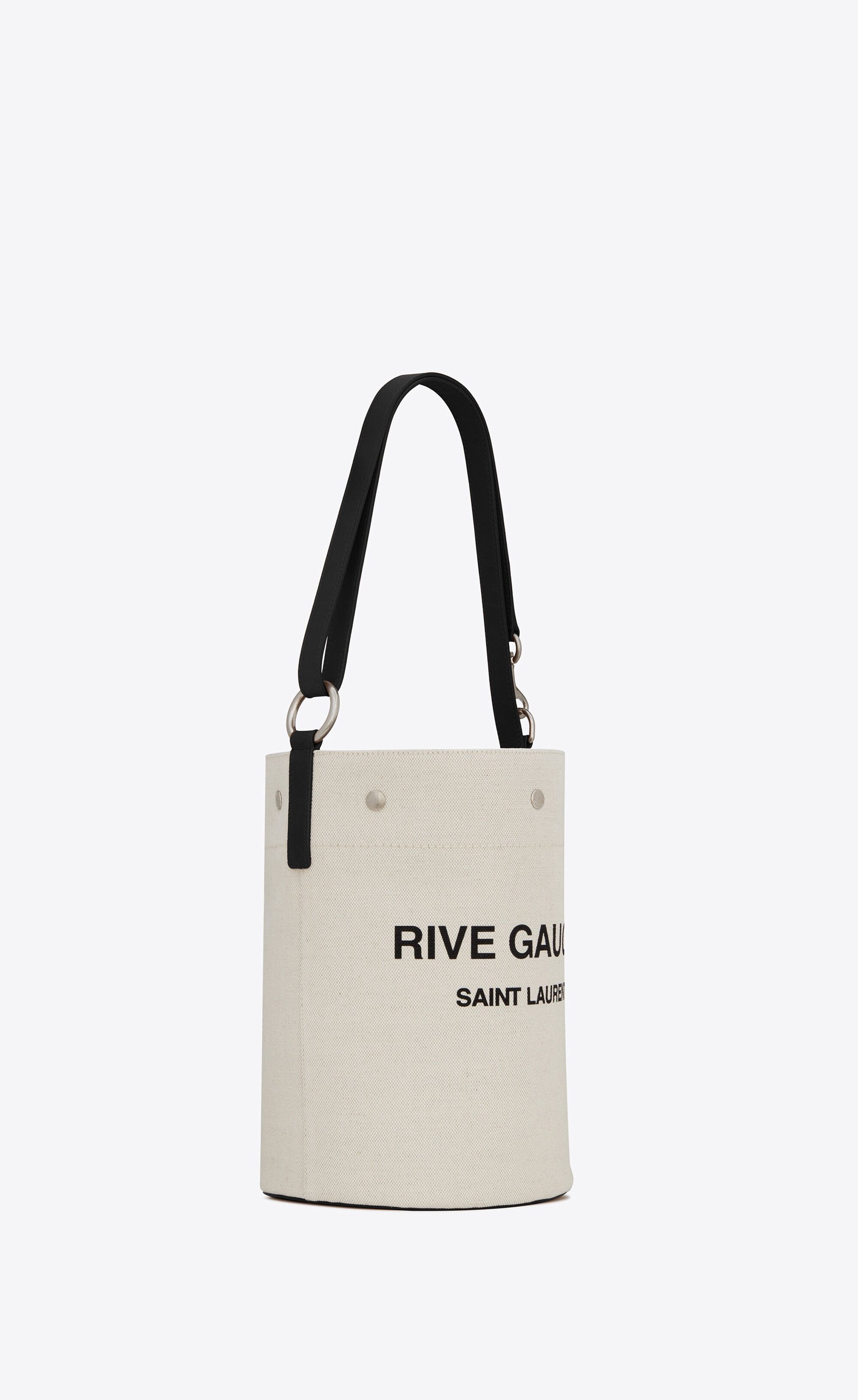 Saint Laurent Paris o1bcso1str1225 Size: OS/Rive Gauche Bucket Bag in White Size ONE SIZE - 4 Thumbnail