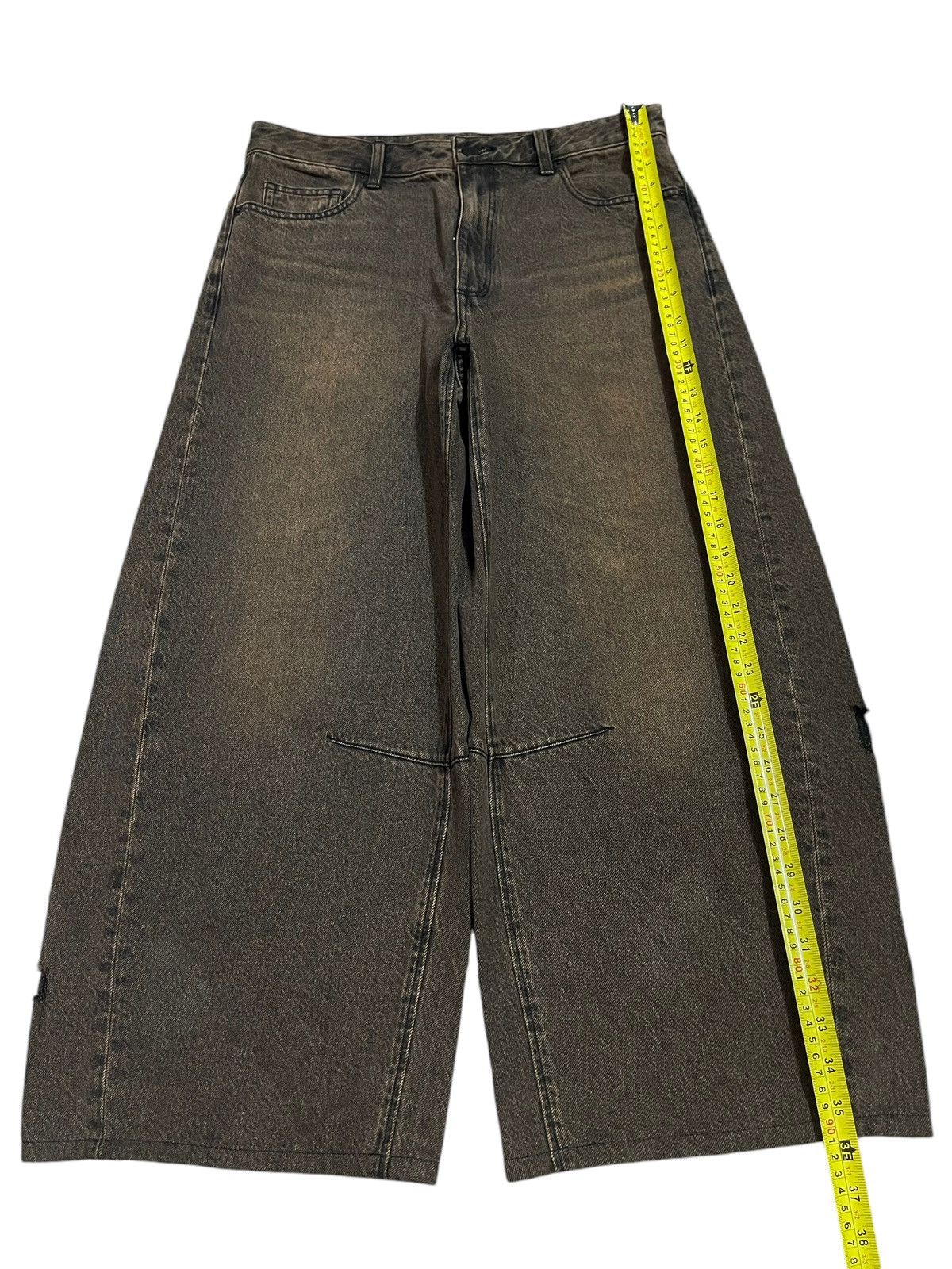 GU Vintage Japanese GU Mud Wash Style Hip Hop Baggy Jeans Size US 32 / EU 48 - 12 Thumbnail