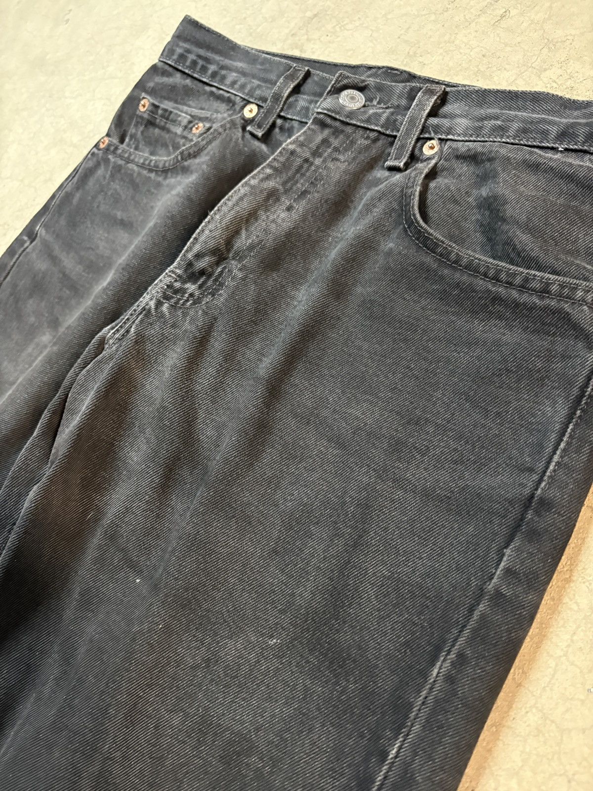 Levi's VTG 90s Levi’s 550 Jeans Denim Faded Black Relaxed Fit 30x30 Size US 30 / EU 46 - 2 Thumbnail