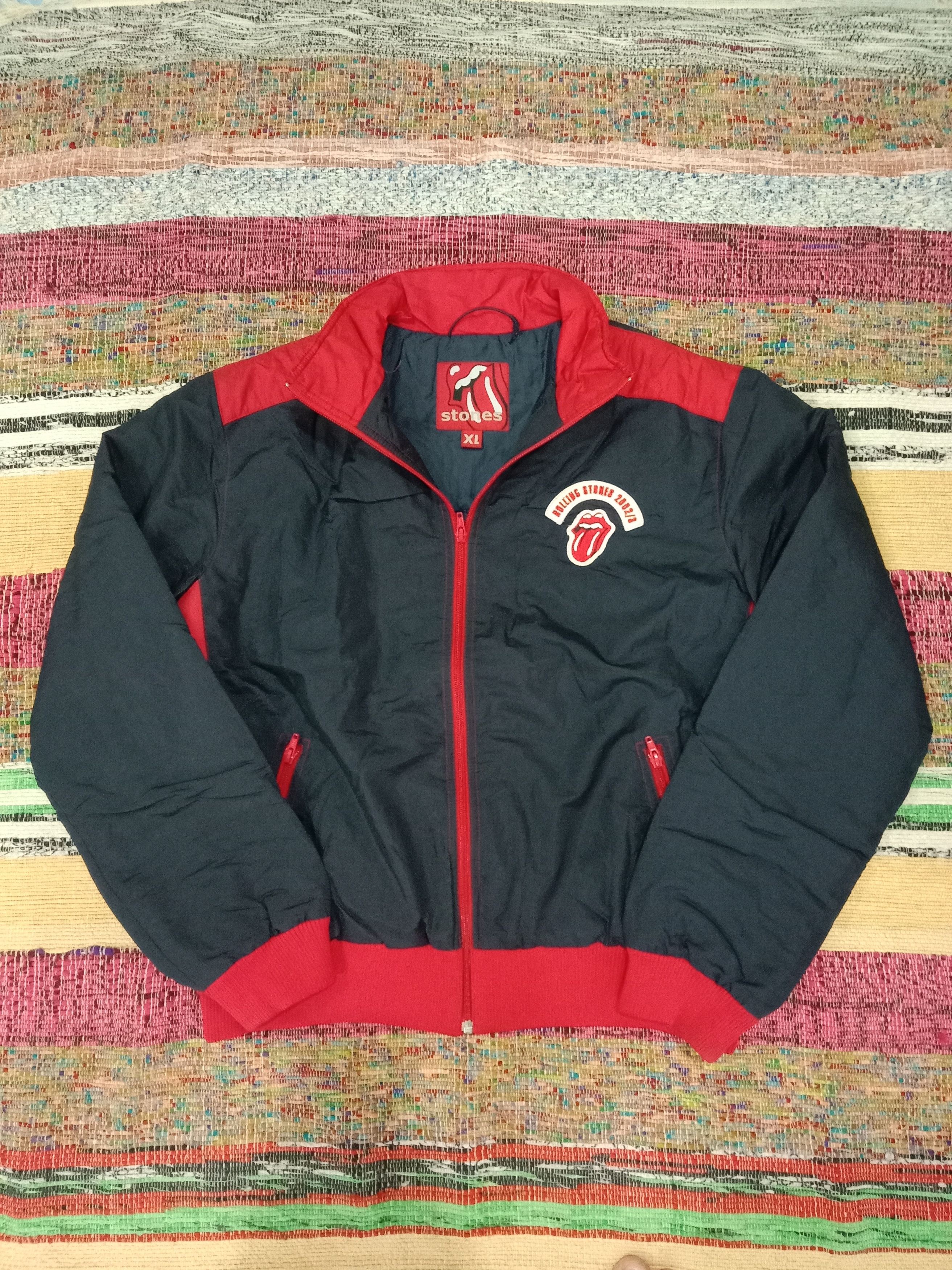 Rolling stones 2002 black tour bomber jacket new official