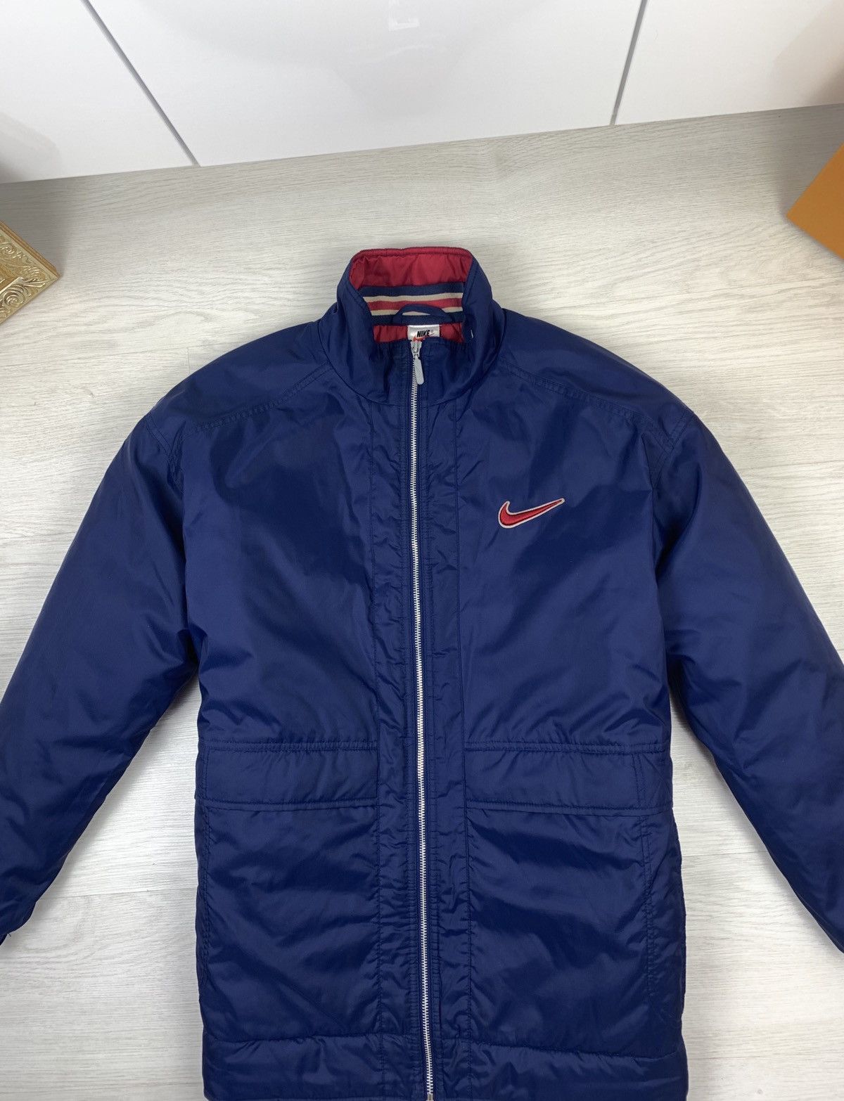 Vintage Vintage 90s Nike Embroidered Big Logo Swoosh Jacket Size US M / EU 48-50 / 2 - 2 Thumbnail
