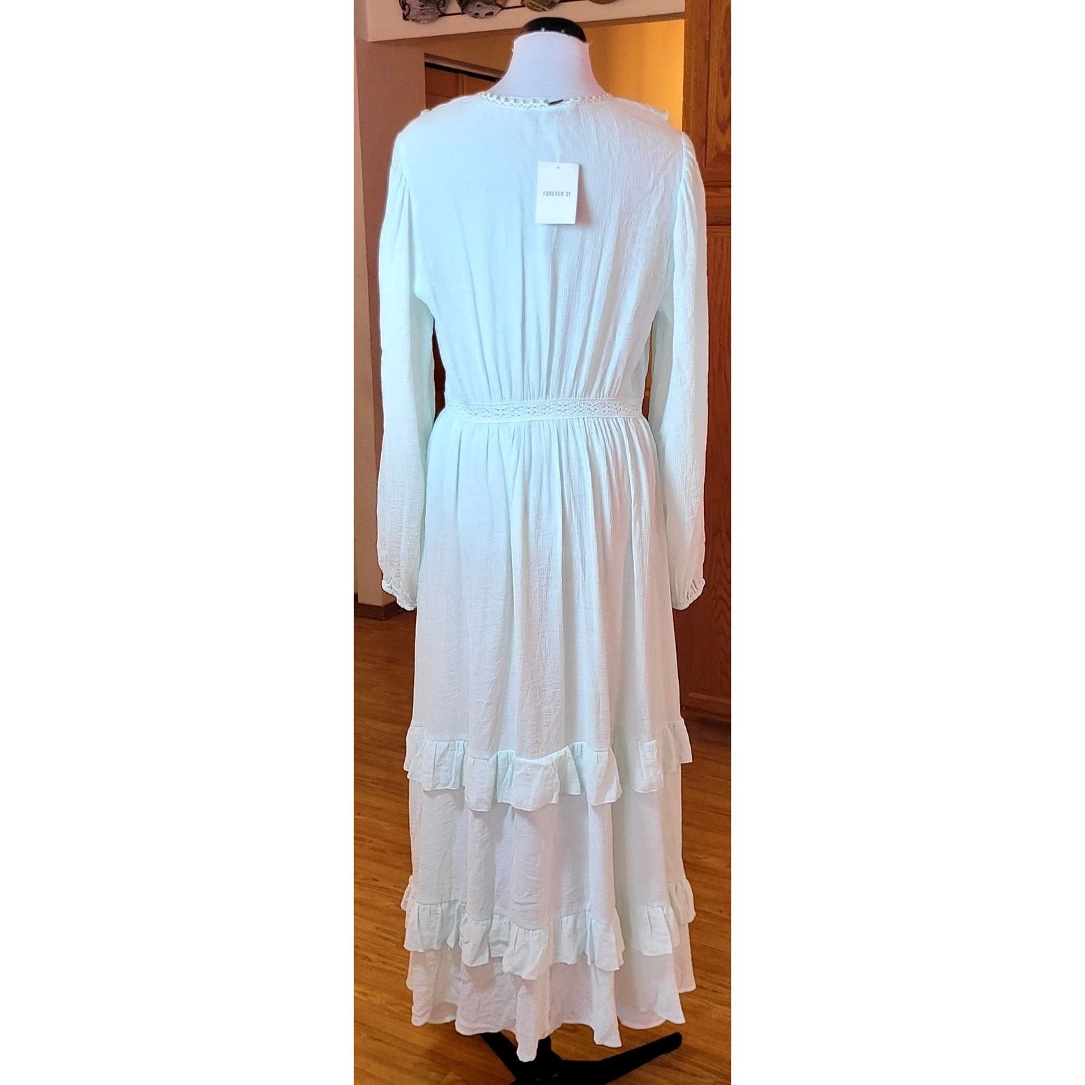 Forever 21 Forever 21 Maxi Duster L Mint Green Lace Cardigan Cover Size L / US 10 / IT 46 - 10 Thumbnail