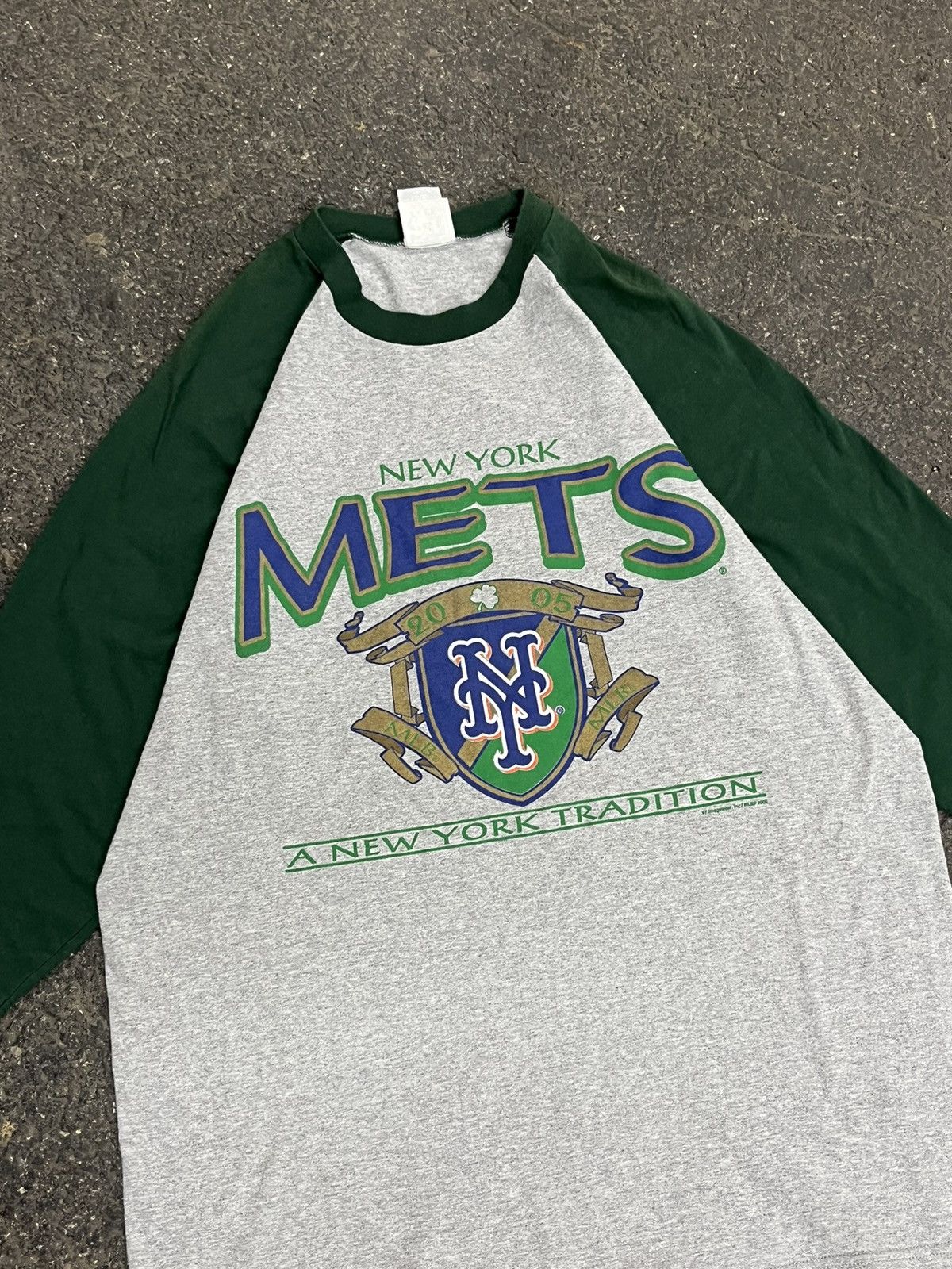 Vintage NY Mets vintage 3/4 sleeve shirt rare ST Patrick’s promo Size US L / EU 52-54 / 3 - 4 Thumbnail