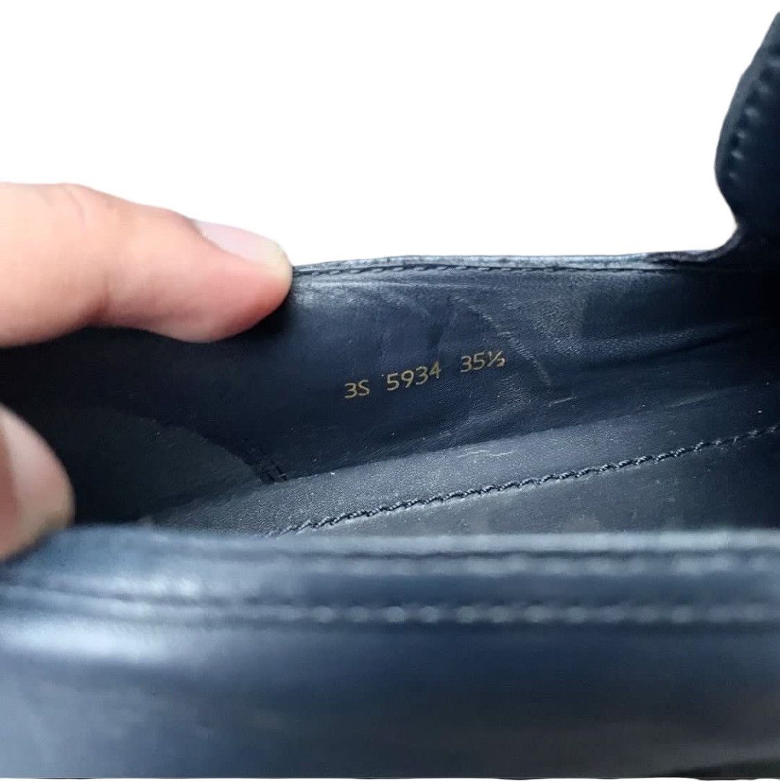 Prada Prada - Military Inspired Navy Blue Leather Slipons Size US 5.5 / IT 35.5 - 5 Thumbnail
